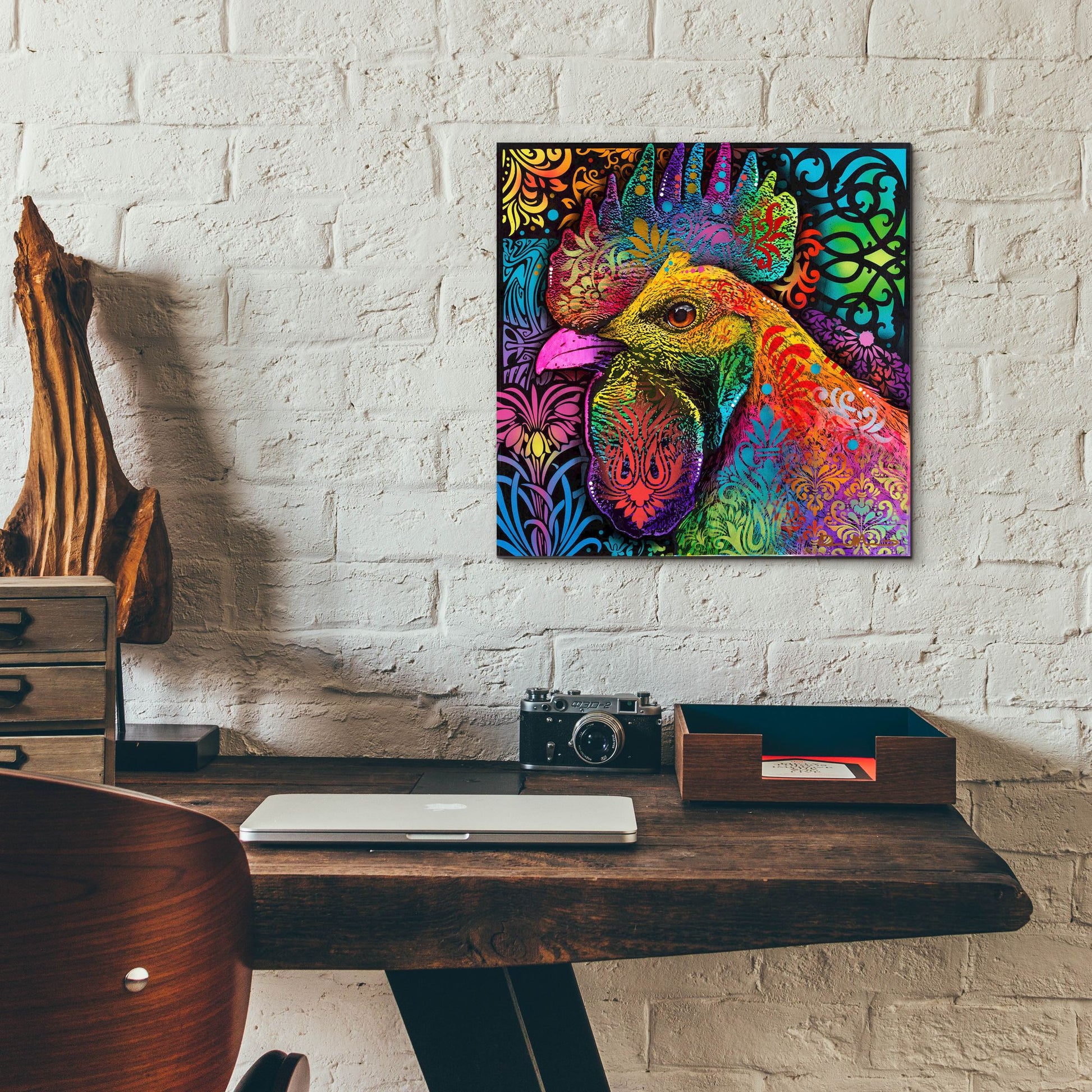 Epic Art 'Rooster' by Dean Russo Studios, Acrylic Glass Wall Art,12x12