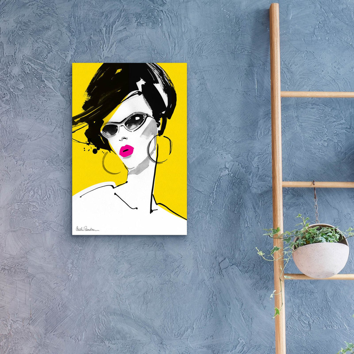 Sunglasses by Aasha Ramdeen - 16x24 acrylic wall art in a room