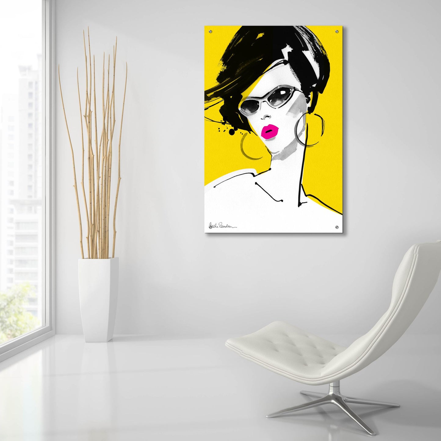 Epic Art ' Sunglasses' by Aasha Ramdeen, Acrylic Glass Wall Art,24x36