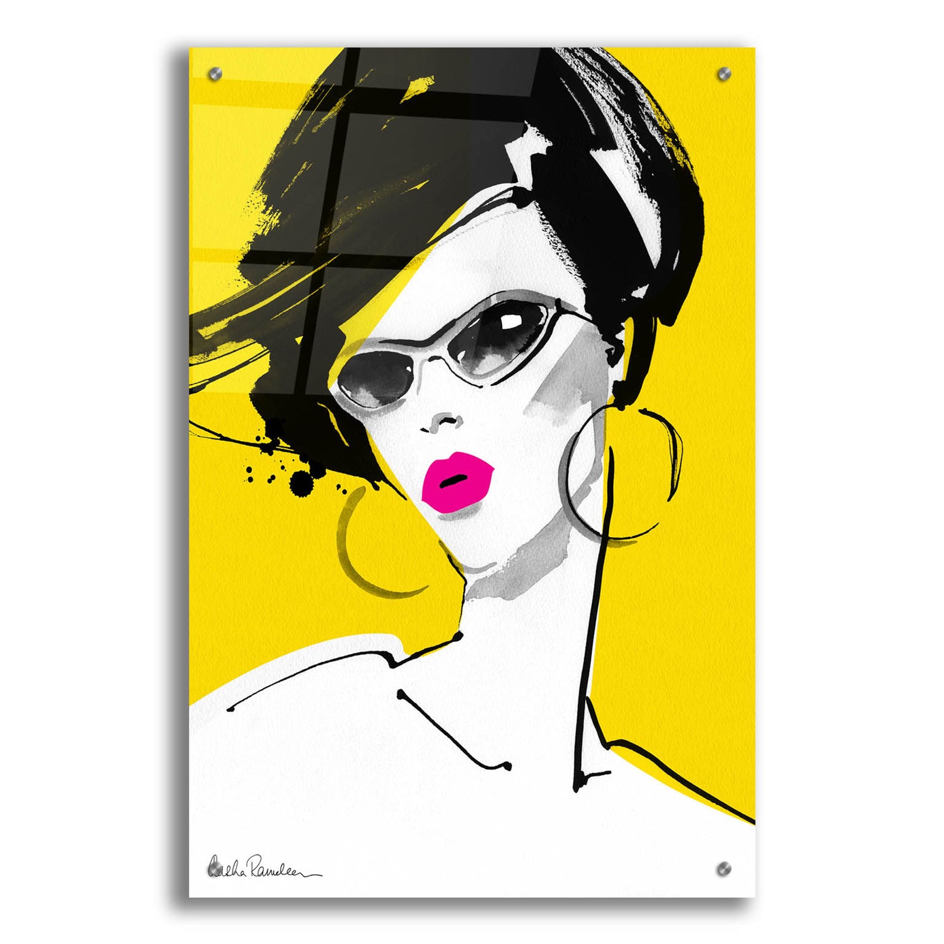 Epic Art ' Sunglasses' by Aasha Ramdeen, Acrylic Glass Wall Art,24x36
