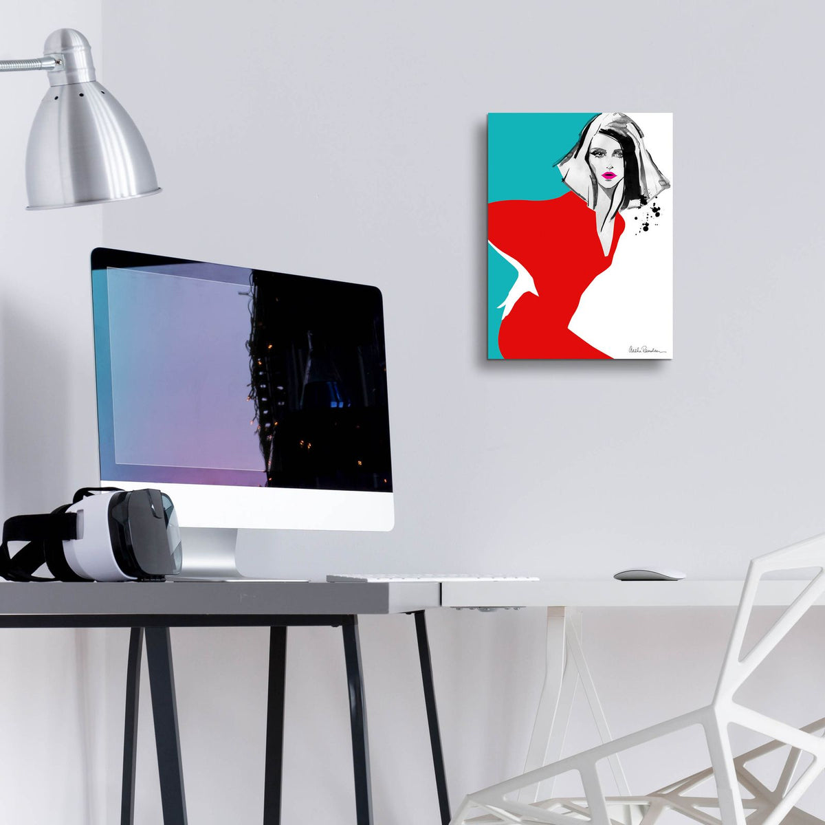 Red Dress by Aasha Ramdeen - 12x16 acrylic wall art in a room
