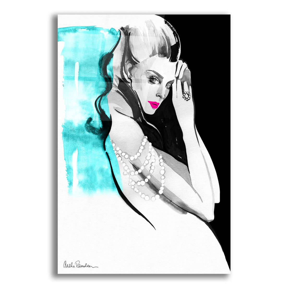 Shoulder Necklace by Aasha Ramdeen acrylic glass wall art