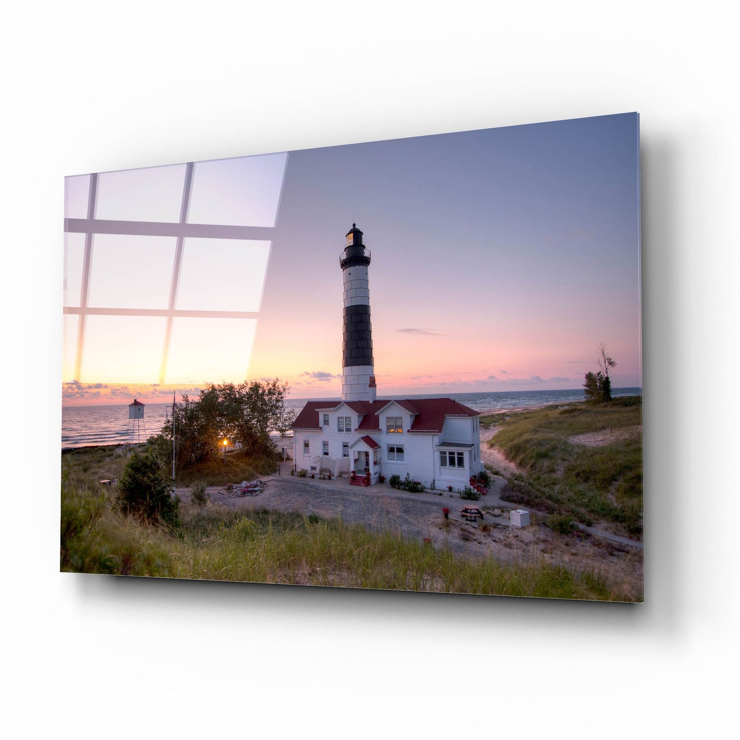 Epic Art ' Big Sable Point Lighthouse At Sunset' by Adam Romanowicz, Acrylic Glass Wall Art,16x12