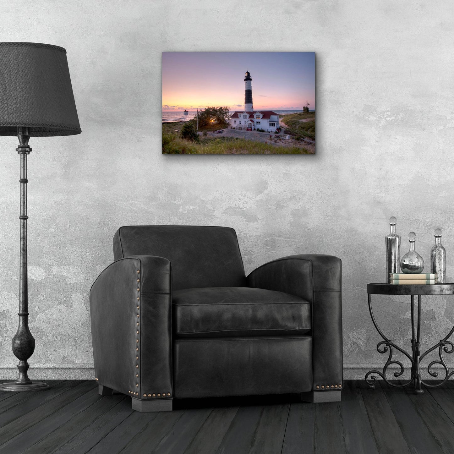 Epic Art ' Big Sable Point Lighthouse At Sunset' by Adam Romanowicz, Acrylic Glass Wall Art,24x16