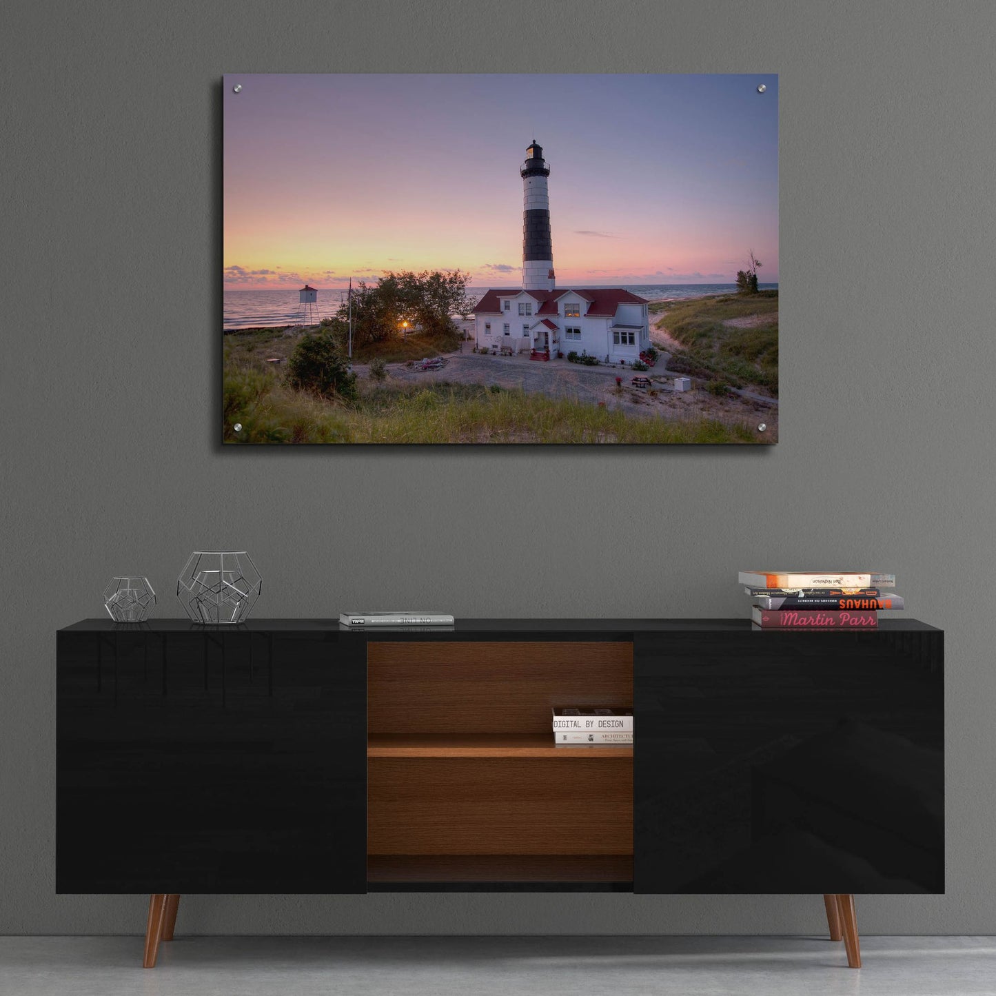 Epic Art ' Big Sable Point Lighthouse At Sunset' by Adam Romanowicz, Acrylic Glass Wall Art,36x24