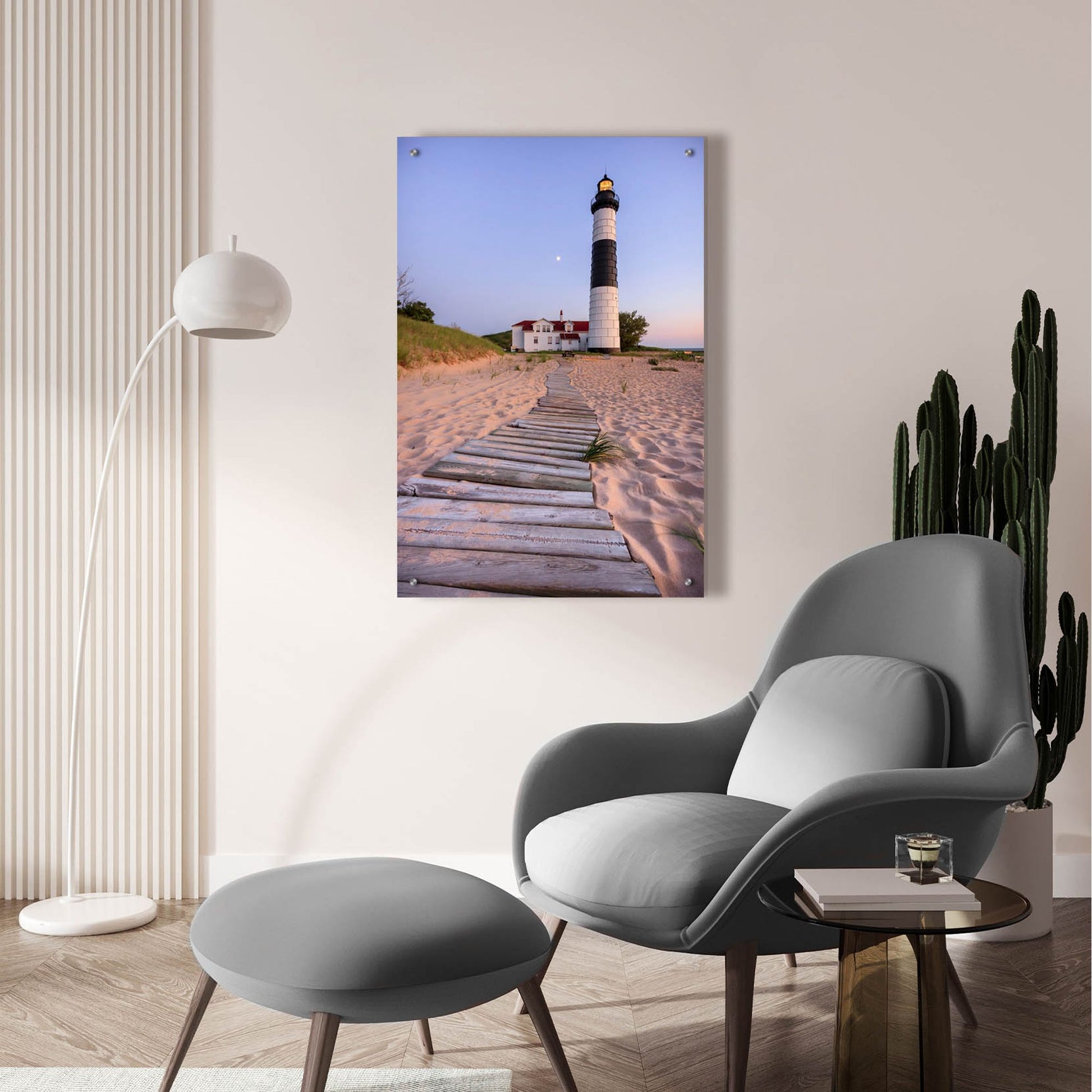 Epic Art ' Big Sable Point Lighthouse' by Adam Romanowicz, Acrylic Glass Wall Art,24x36