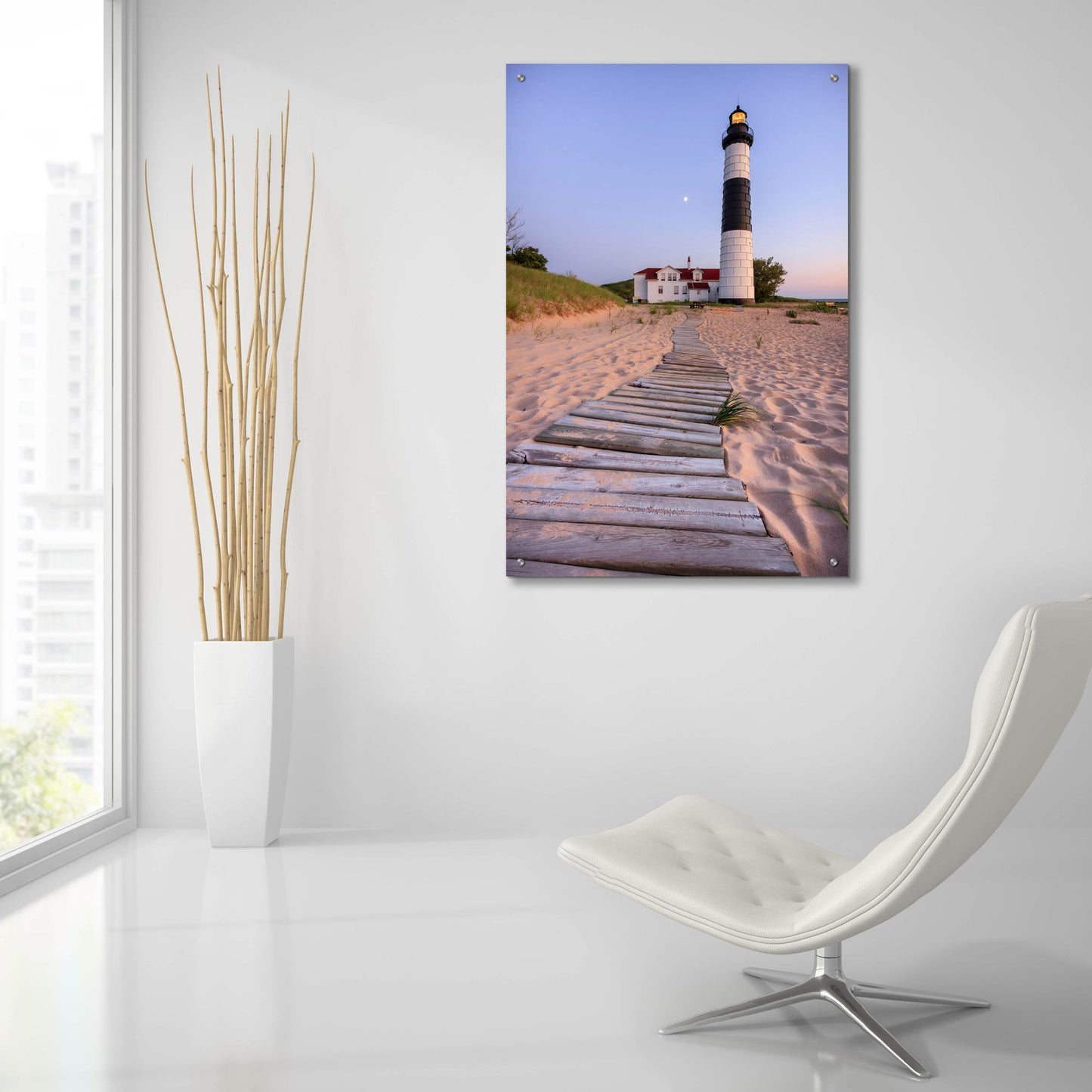 Epic Art ' Big Sable Point Lighthouse' by Adam Romanowicz, Acrylic Glass Wall Art,24x36