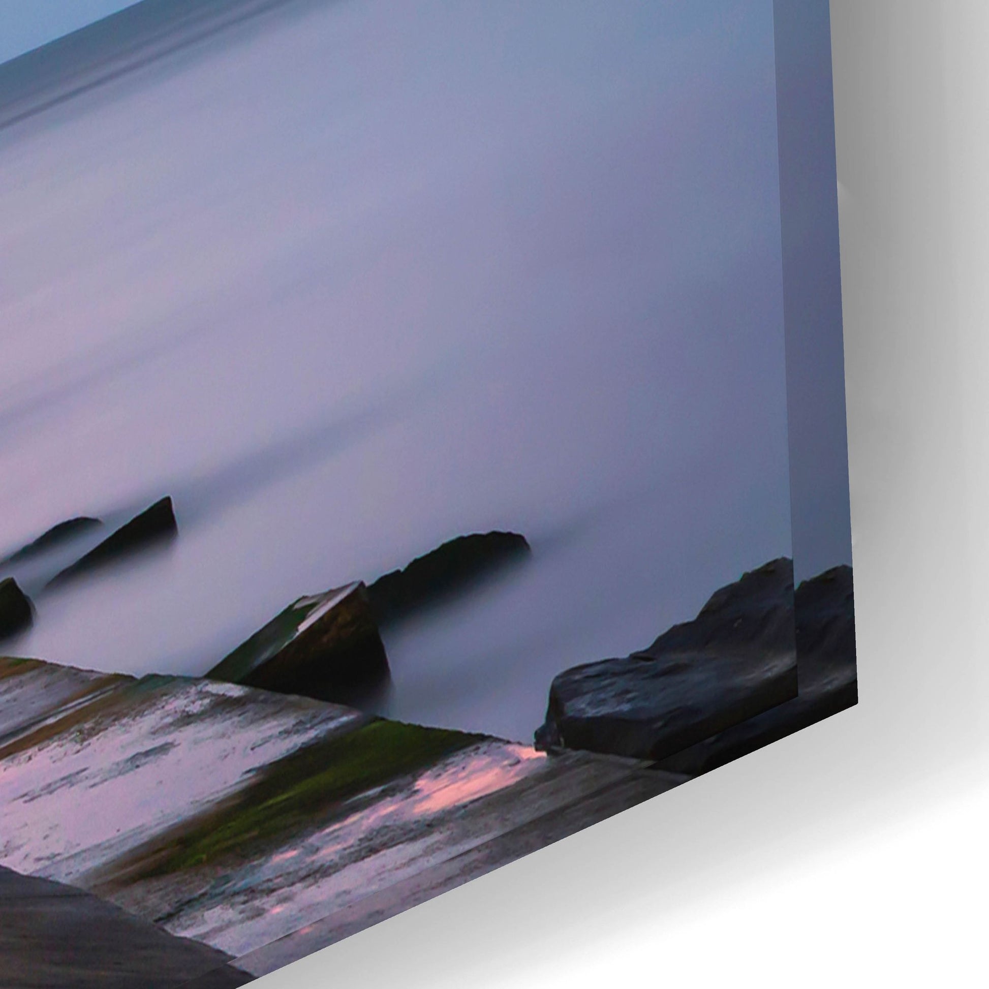 Epic Art ' Ludington North Breakwater Light Sunrise' by Adam Romanowicz, Acrylic Glass Wall Art,24x16