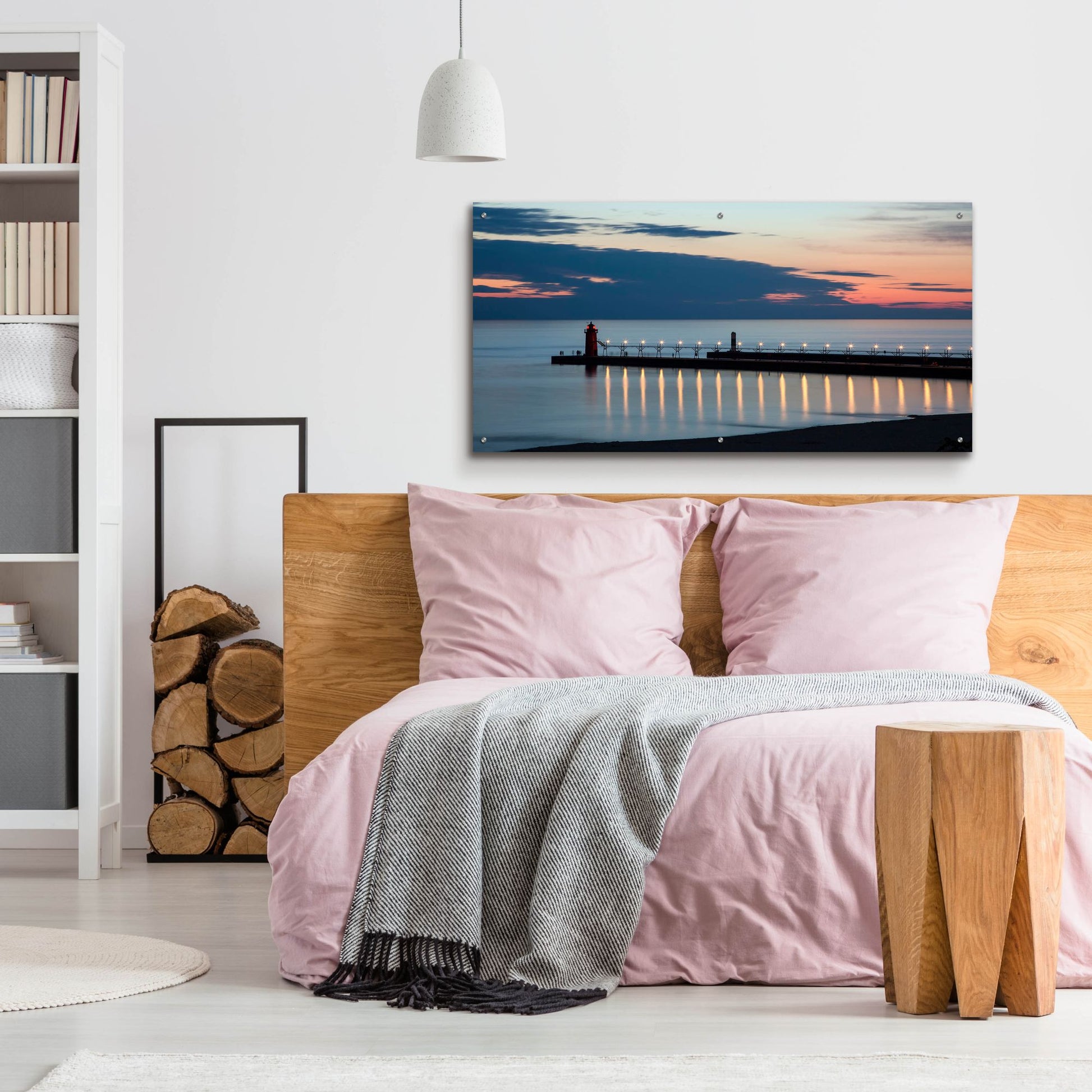 Epic Art ' South Haven Michigan Lighthouse' by Adam Romanowicz, Acrylic Glass Wall Art,48x24