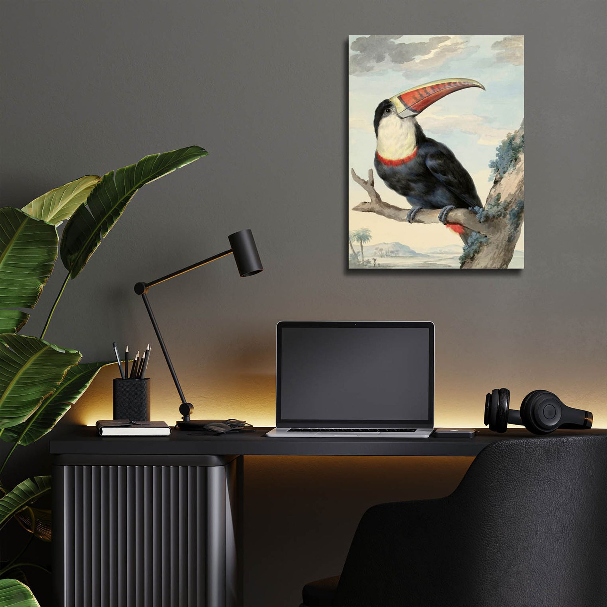 Epic Art ' Red-billed Toucan, c. 1748' by Aert Schouman, Acrylic Glass Wall Art,12x16