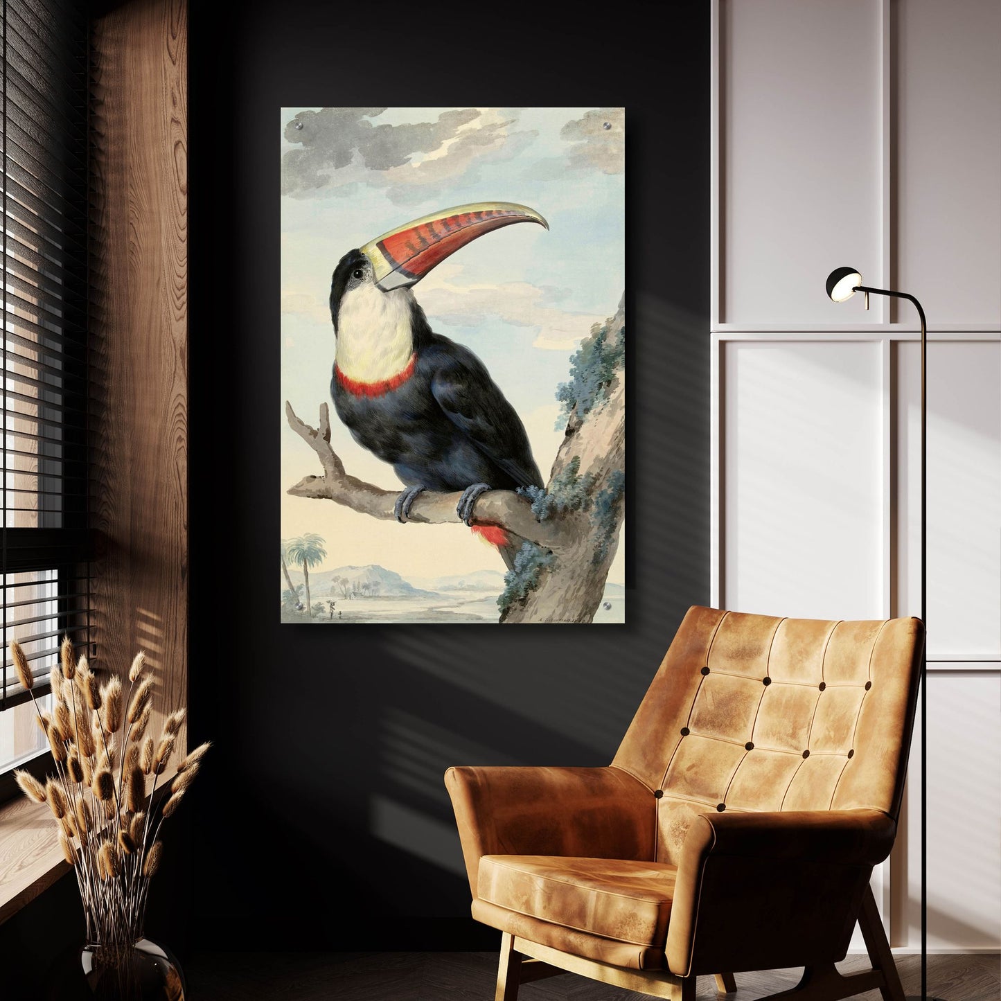 Epic Art ' Red-billed Toucan, c. 1748' by Aert Schouman, Acrylic Glass Wall Art,24x36