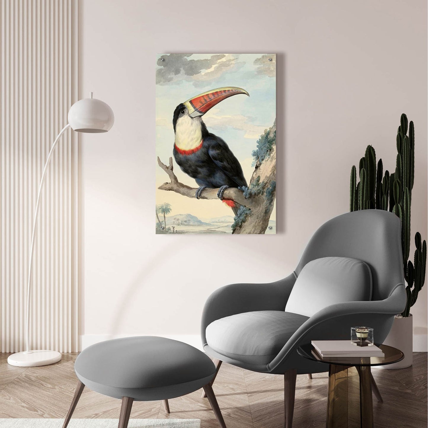 Epic Art ' Red-billed Toucan, c. 1748' by Aert Schouman, Acrylic Glass Wall Art,24x36