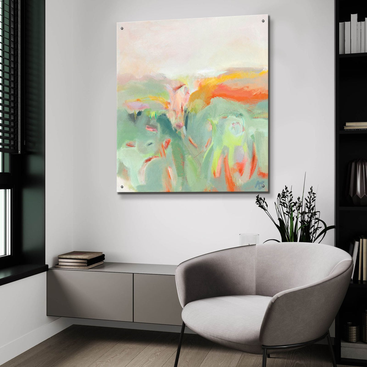 Confetti Fields by Alice Sheridan - 36x36 acrylic wall art in a room