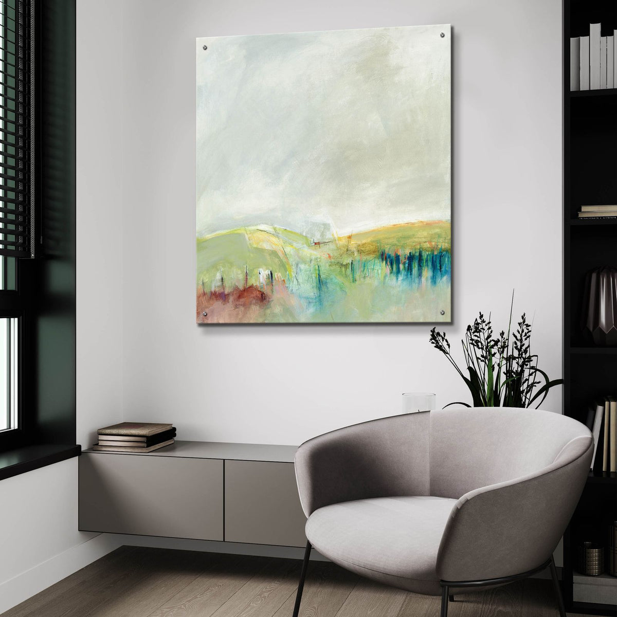 Marking Out the Morning by Alice Sheridan - 36x36 acrylic wall art in a room