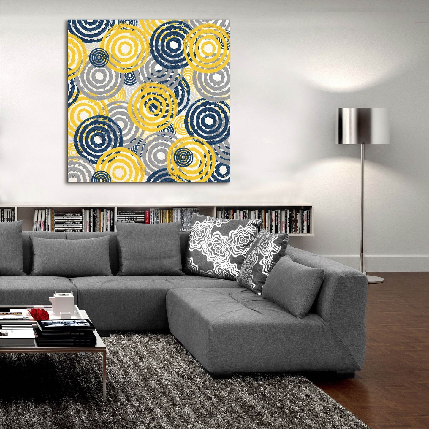 Epic Art ' New Circles 1' by Alicia Soave, Acrylic Glass Wall Art,36x36