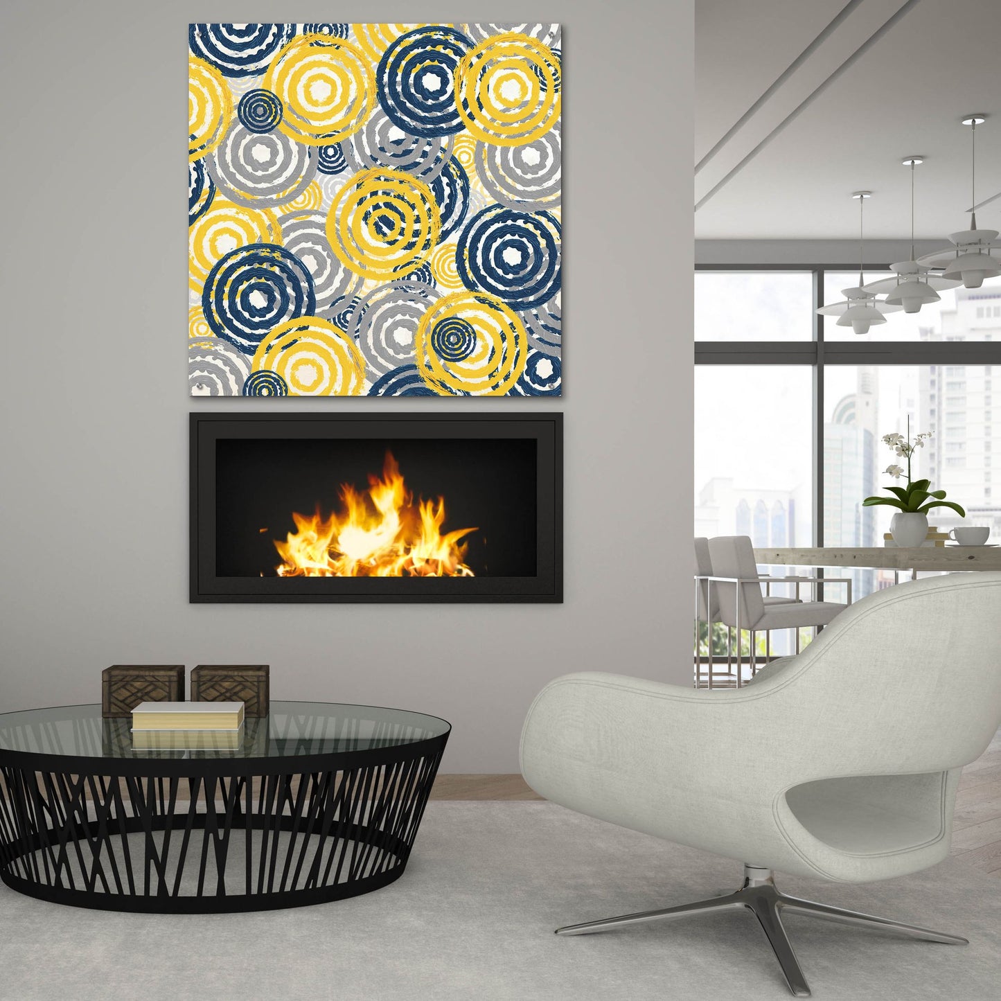 Epic Art ' New Circles 1' by Alicia Soave, Acrylic Glass Wall Art,36x36