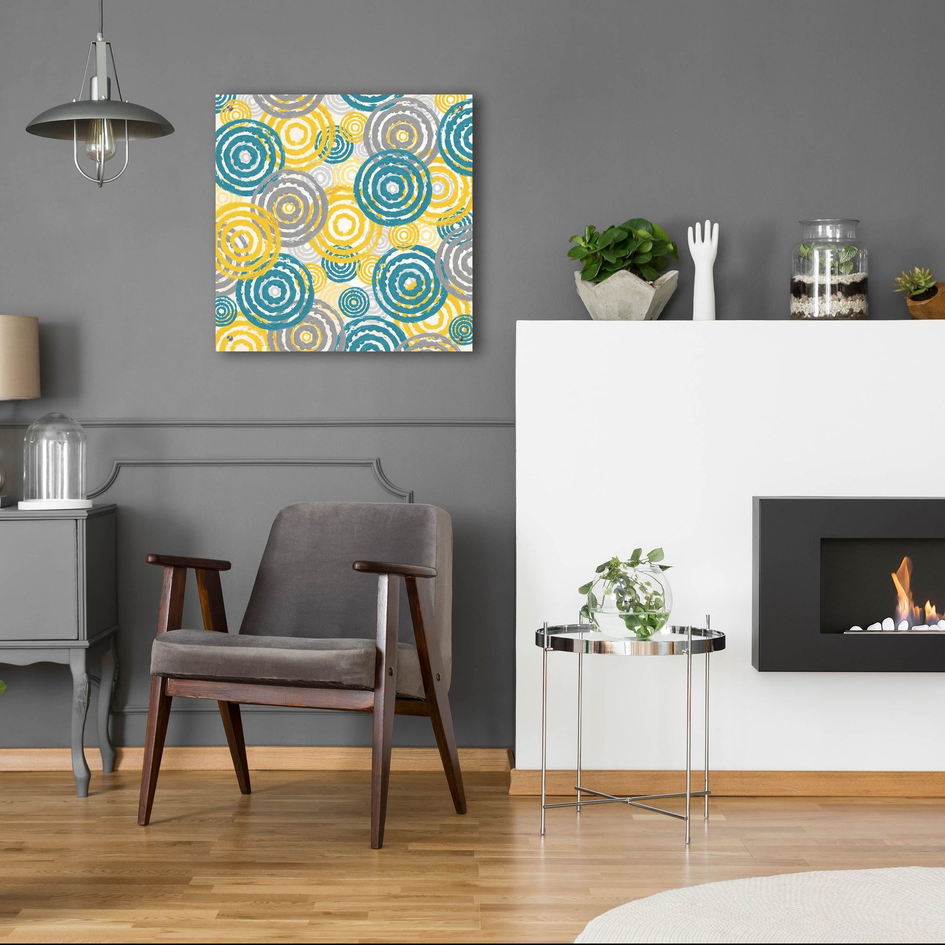 Epic Art ' New Circles 2' by Alicia Soave, Acrylic Glass Wall Art,24x24