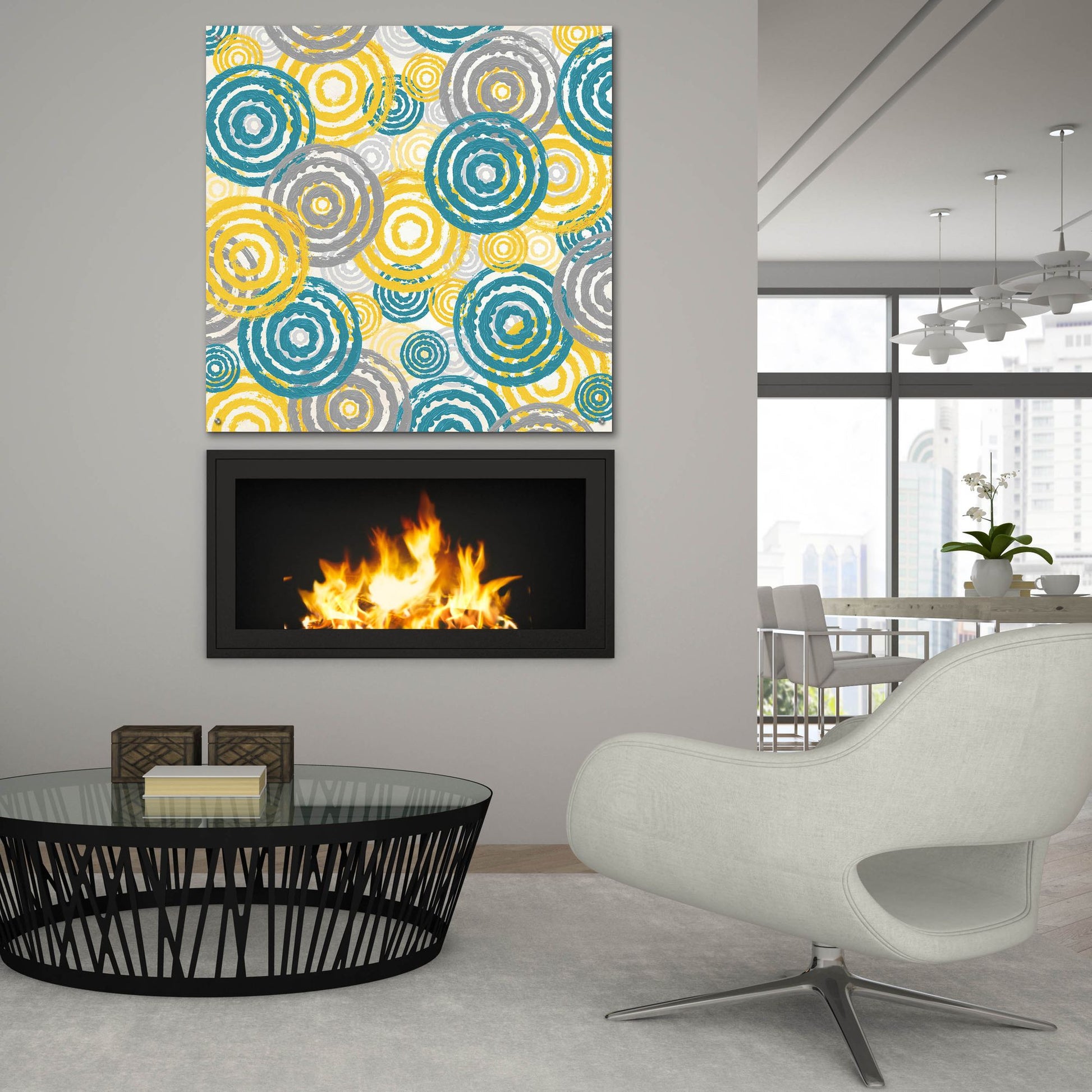 Epic Art ' New Circles 2' by Alicia Soave, Acrylic Glass Wall Art,36x36