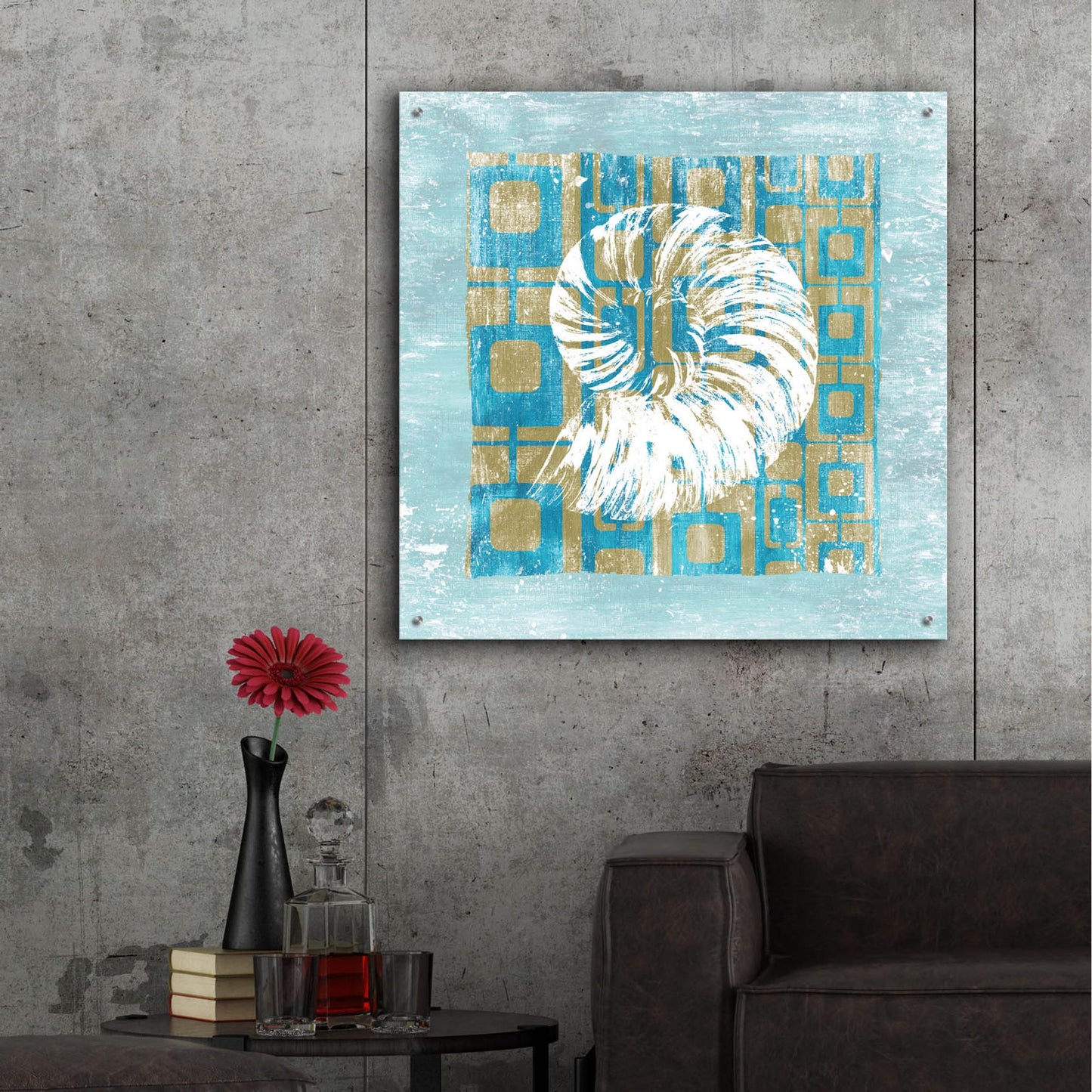 Epic Art ' Shell Game 4' by Alicia Soave, Acrylic Glass Wall Art,36x36