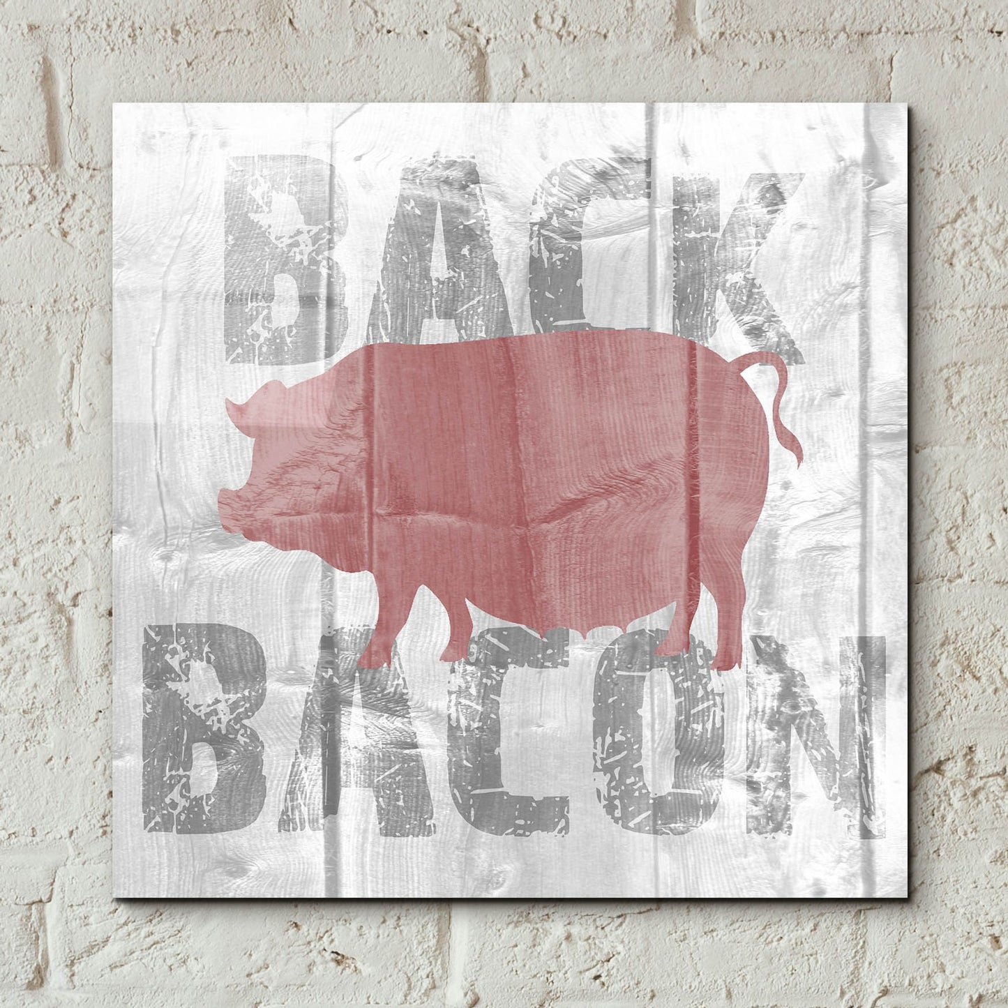Epic Art ' Back Bacon' by Alicia Soave, Acrylic Glass Wall Art,12x12