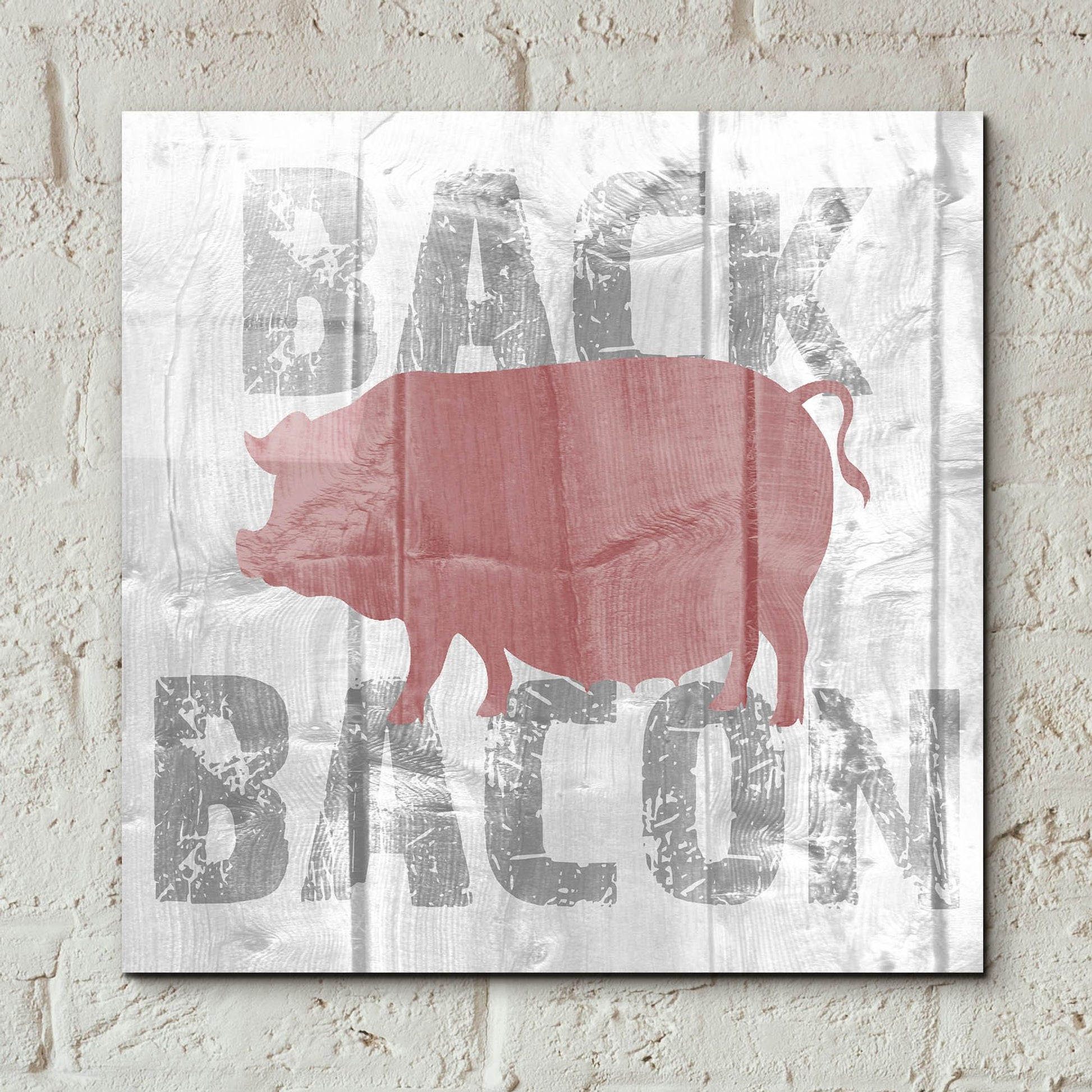 Epic Art ' Back Bacon' by Alicia Soave, Acrylic Glass Wall Art,12x12