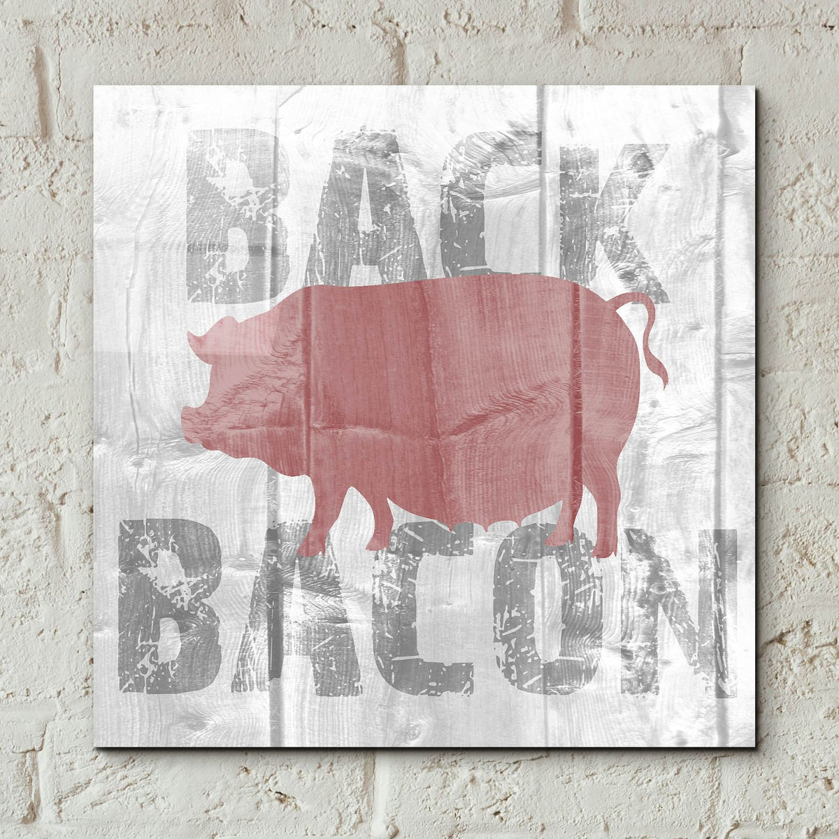 Back Bacon by Alicia Soave - 12x12 acrylic wall art in a room