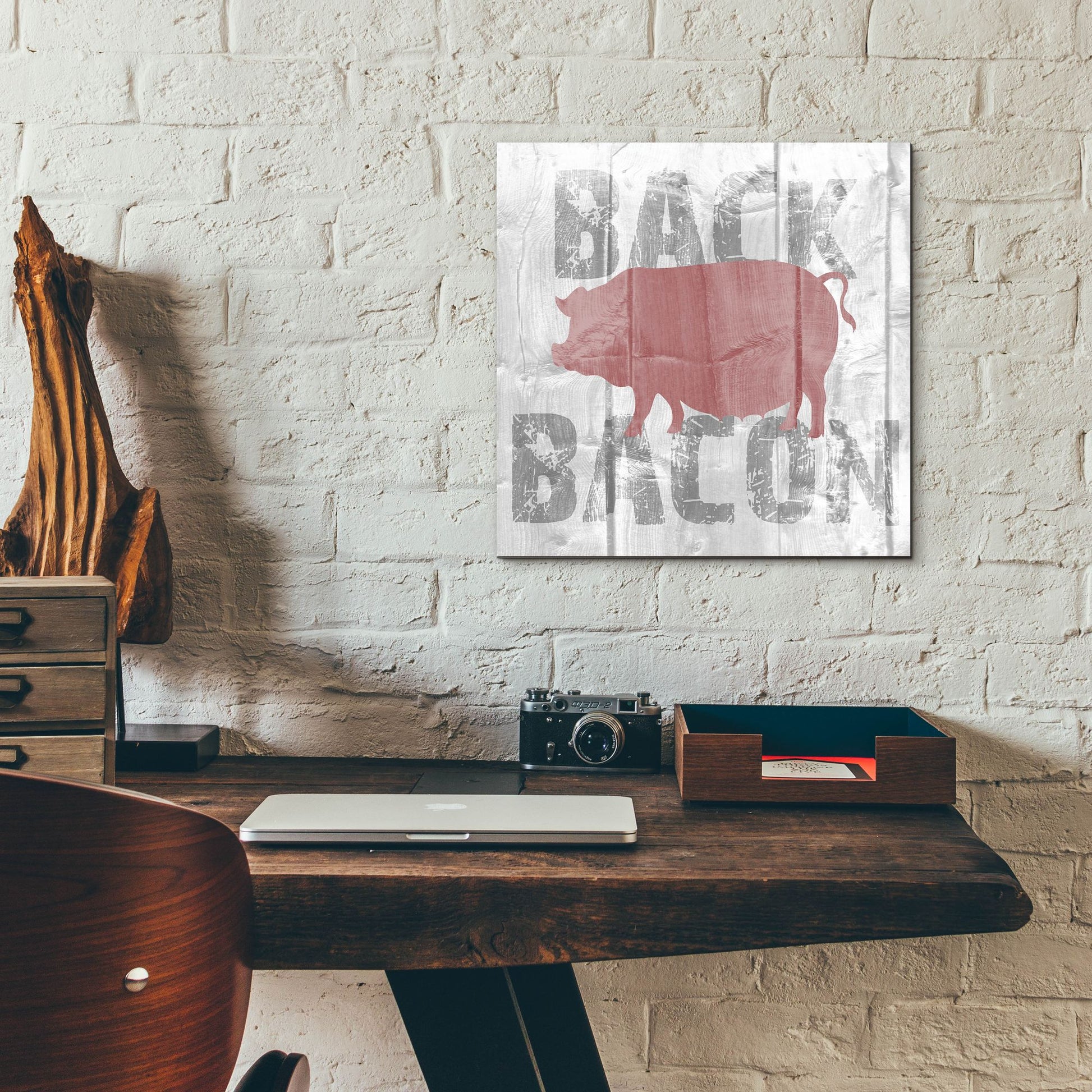 Epic Art ' Back Bacon' by Alicia Soave, Acrylic Glass Wall Art,12x12