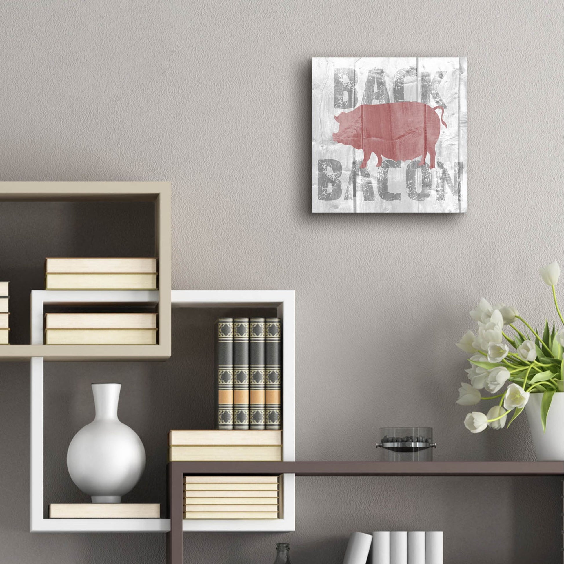 Epic Art ' Back Bacon' by Alicia Soave, Acrylic Glass Wall Art,12x12