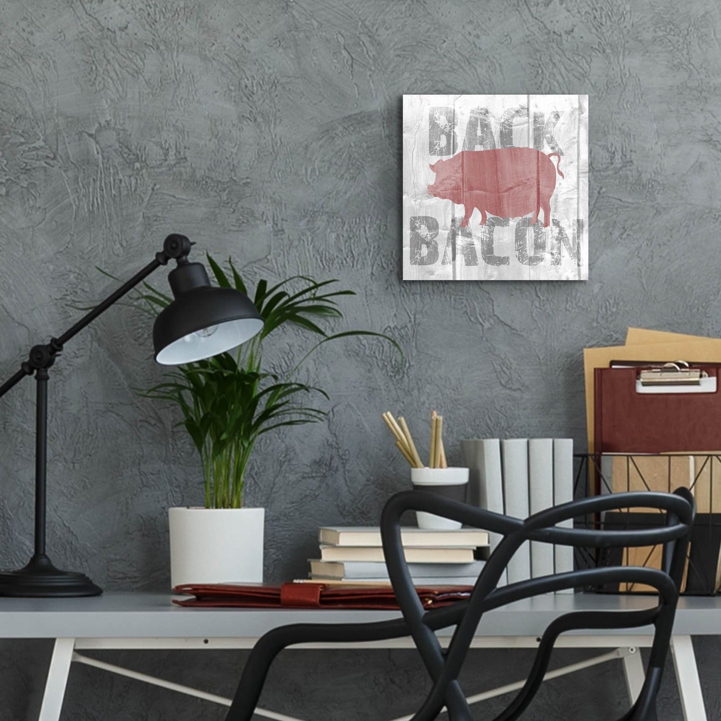 Epic Art ' Back Bacon' by Alicia Soave, Acrylic Glass Wall Art,12x12