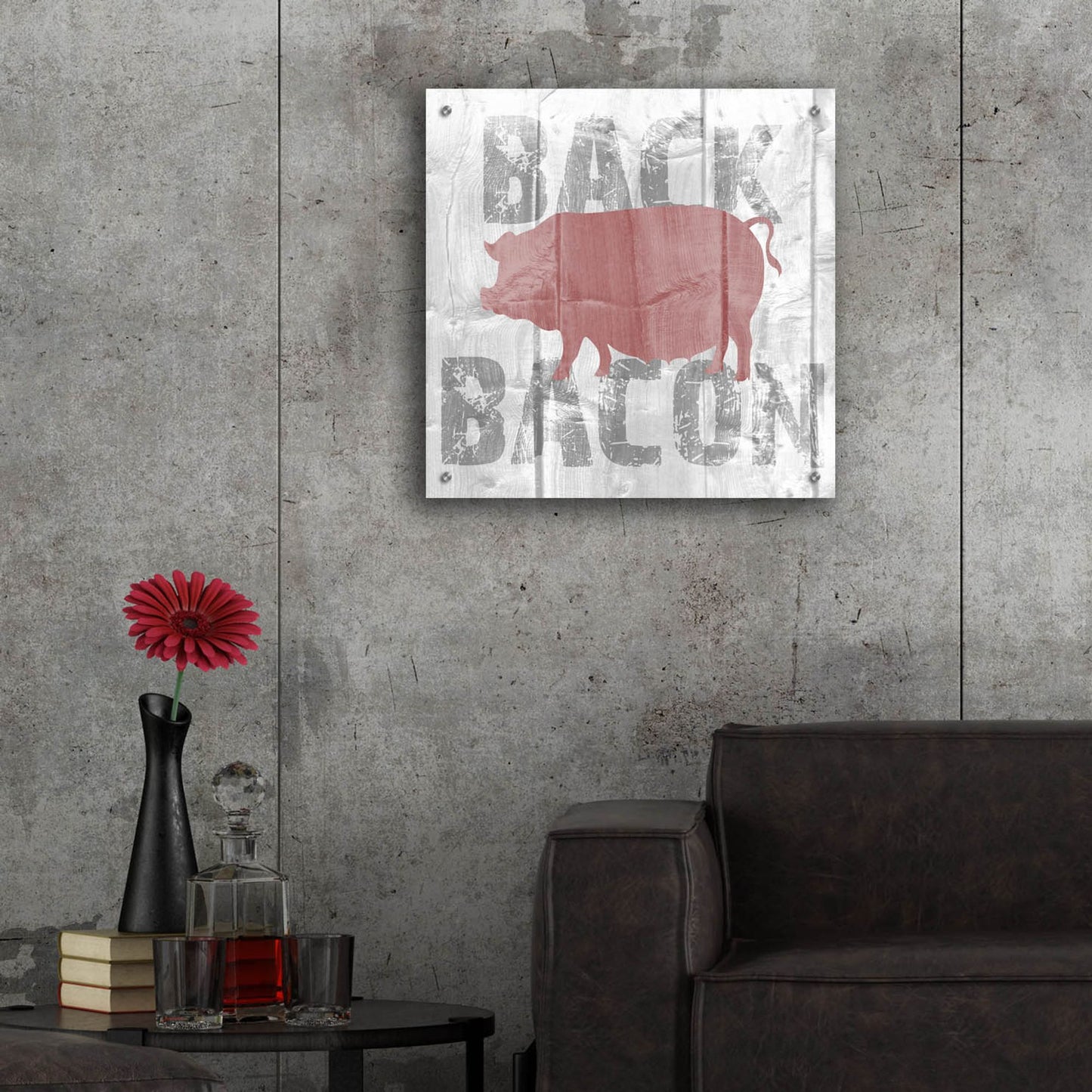 Epic Art ' Back Bacon' by Alicia Soave, Acrylic Glass Wall Art,24x24