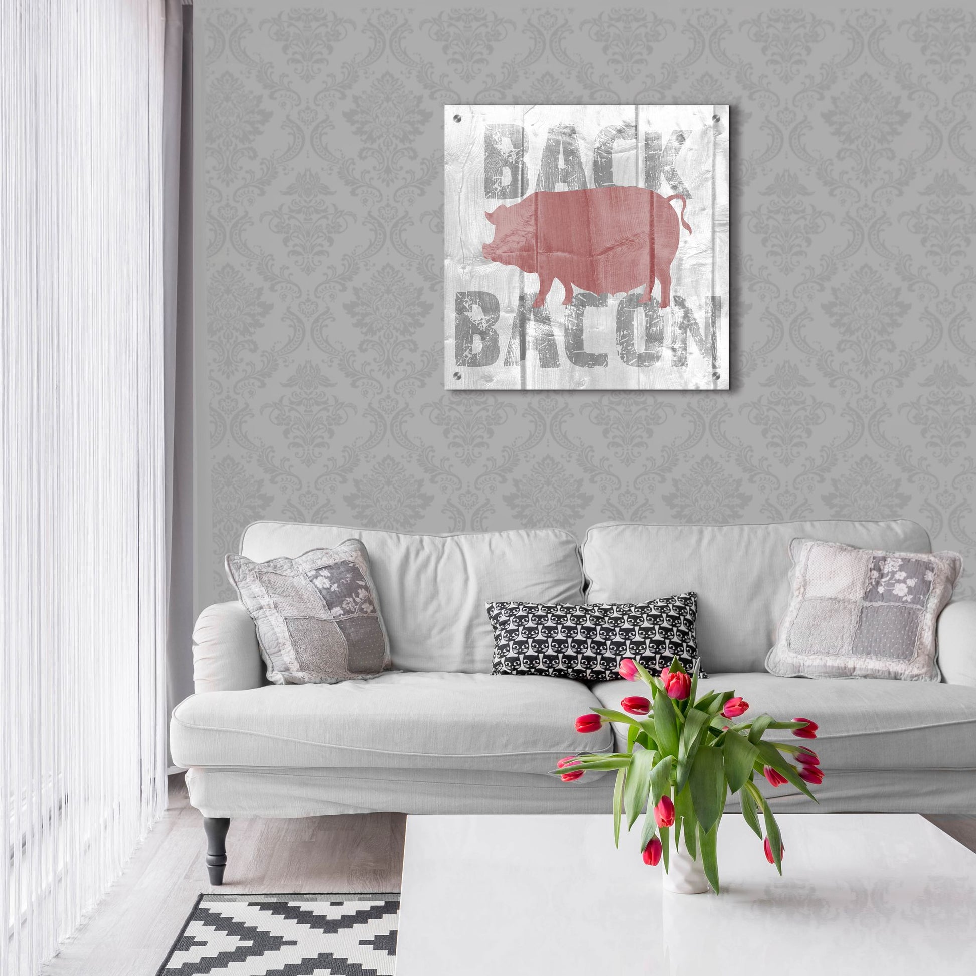 Epic Art ' Back Bacon' by Alicia Soave, Acrylic Glass Wall Art,24x24