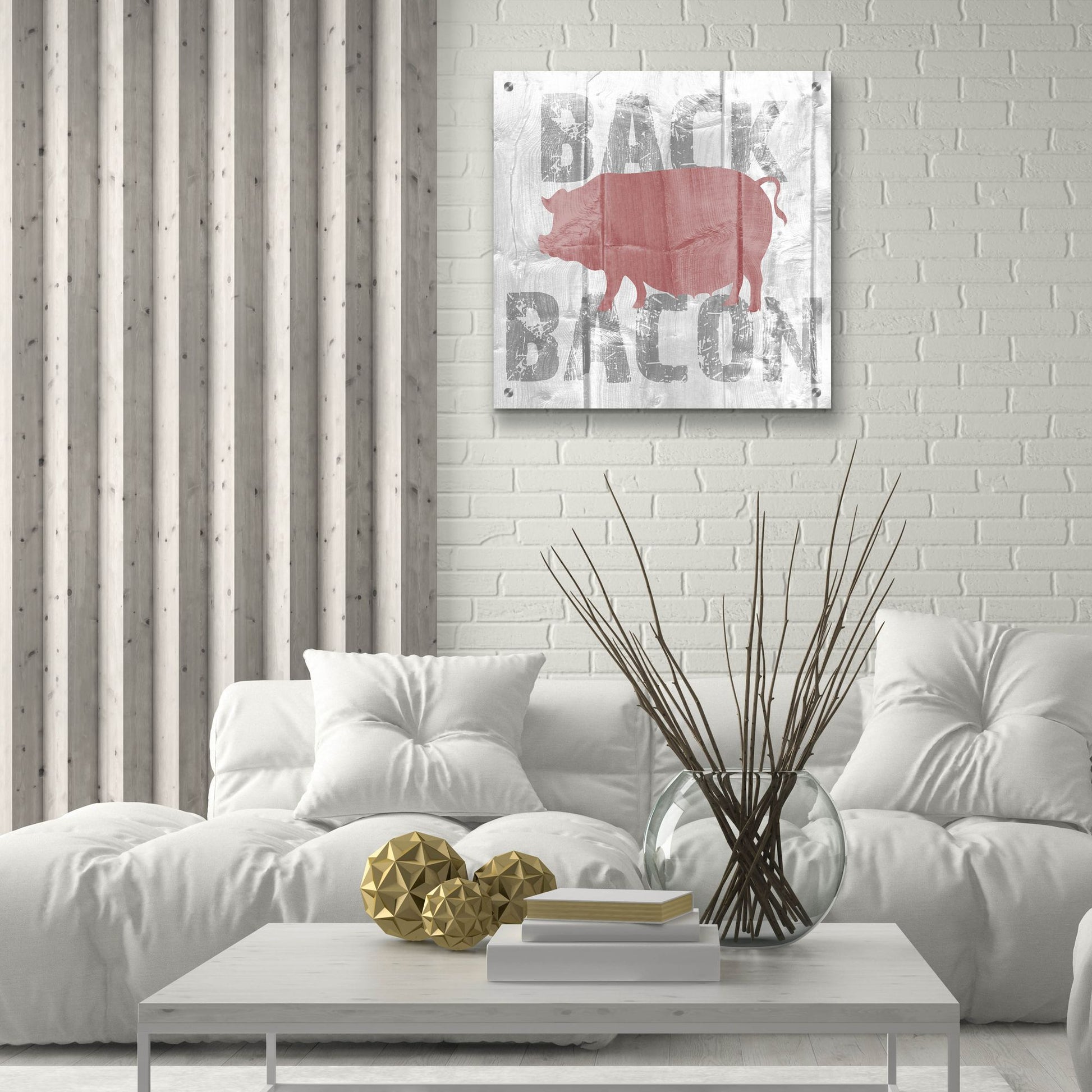 Epic Art ' Back Bacon' by Alicia Soave, Acrylic Glass Wall Art,24x24