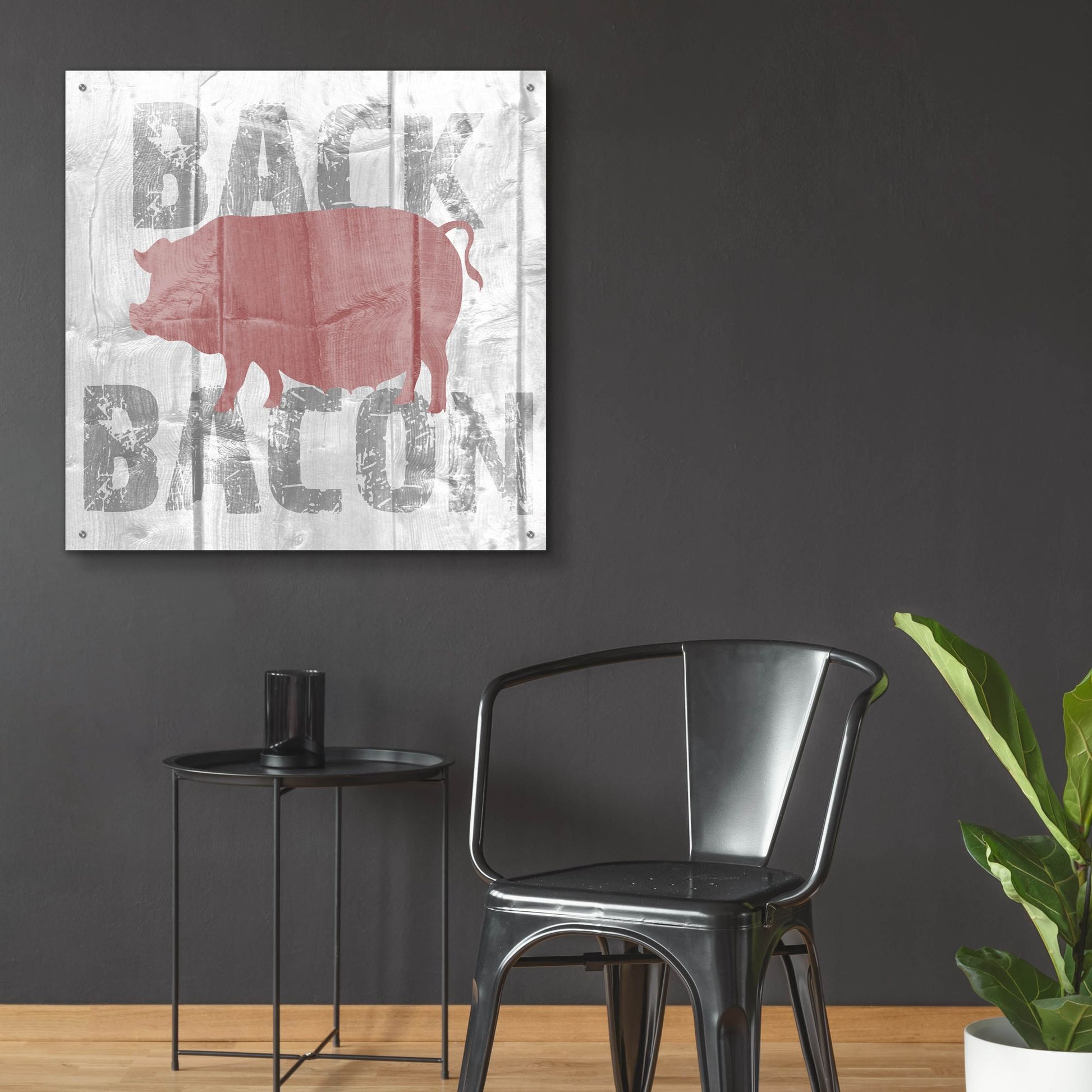 Epic Art ' Back Bacon' by Alicia Soave, Acrylic Glass Wall Art,36x36