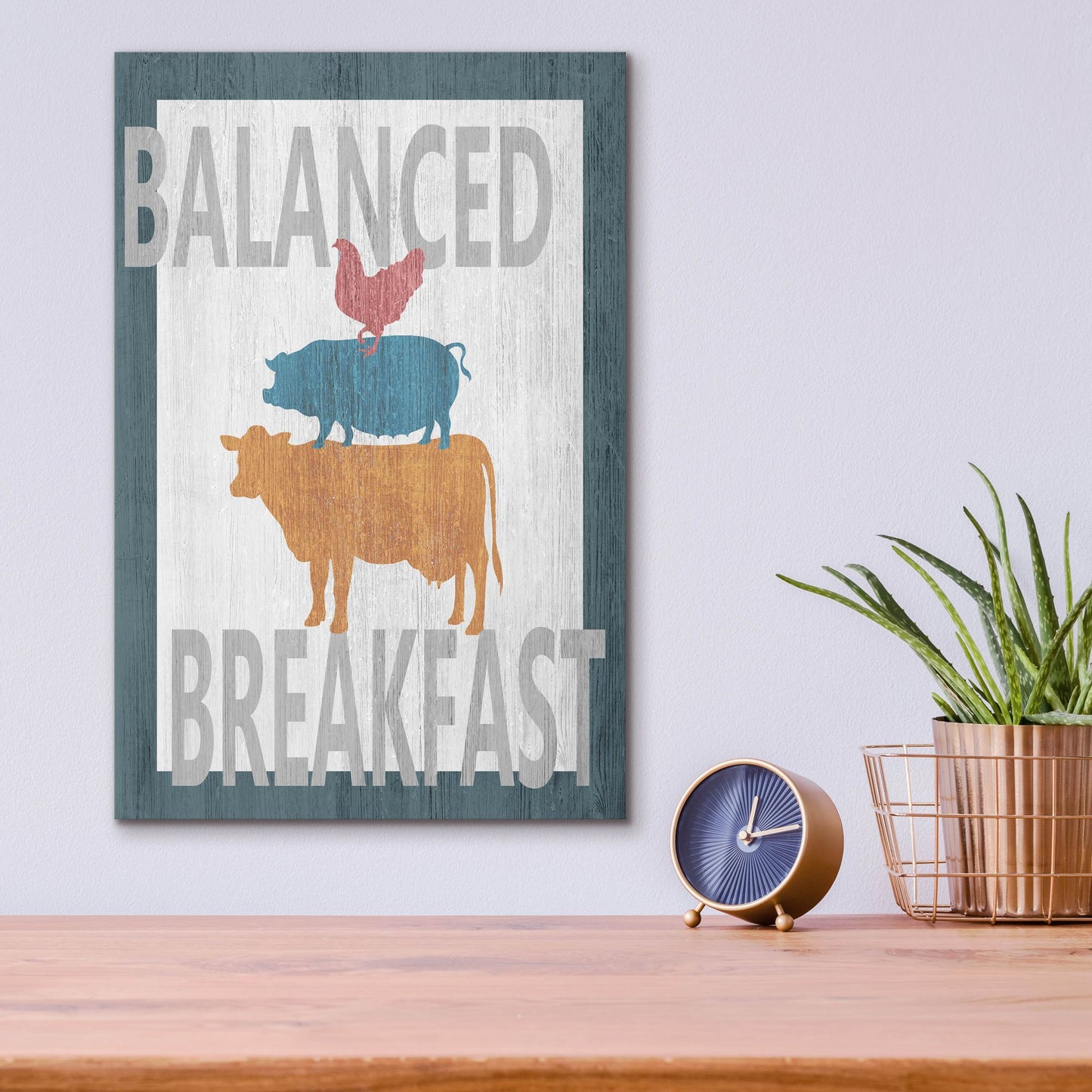 Epic Art ' Balanced Breakfast One' by Alicia Soave, Acrylic Glass Wall Art,12x16