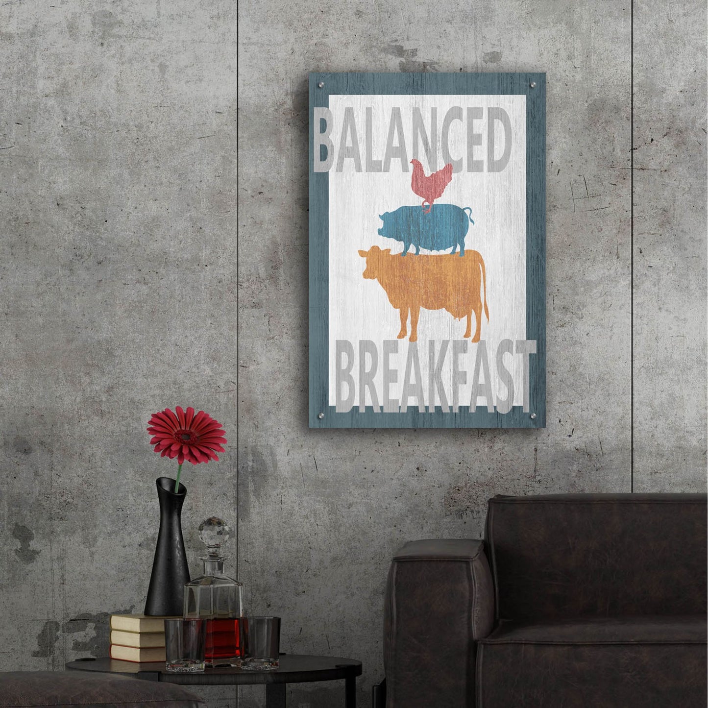 Epic Art ' Balanced Breakfast One' by Alicia Soave, Acrylic Glass Wall Art,24x36