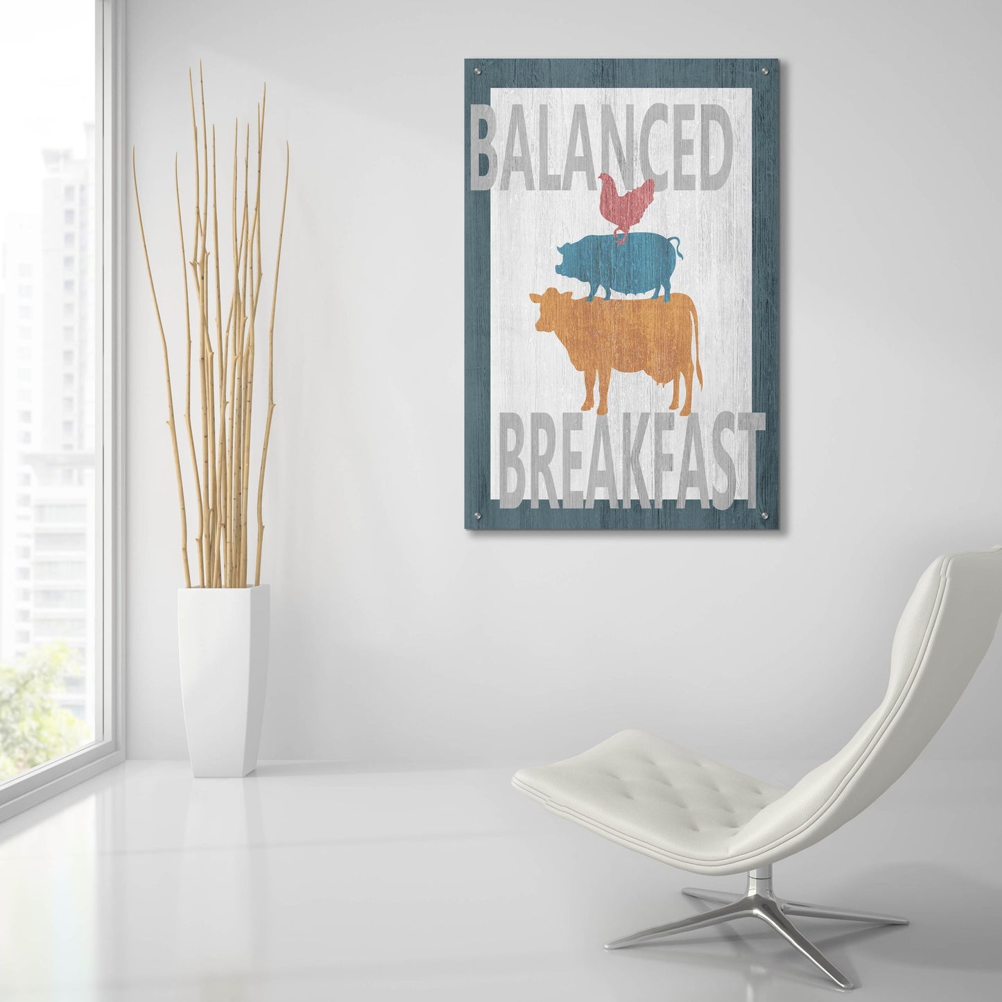 Epic Art ' Balanced Breakfast One' by Alicia Soave, Acrylic Glass Wall Art,24x36