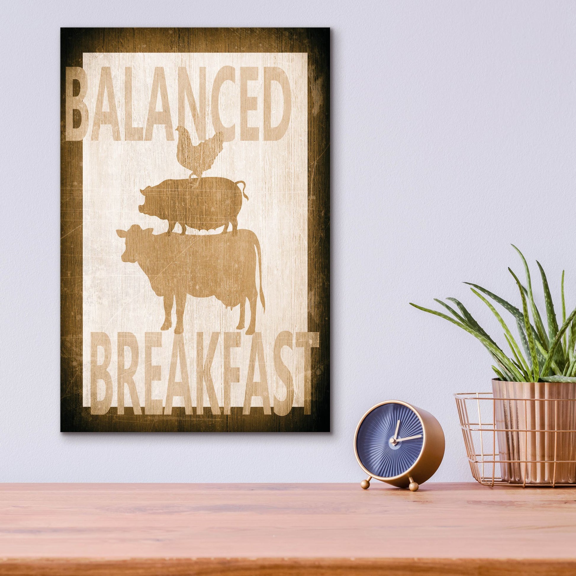 Epic Art ' Balanced Breakfast Two' by Alicia Soave, Acrylic Glass Wall Art,12x16