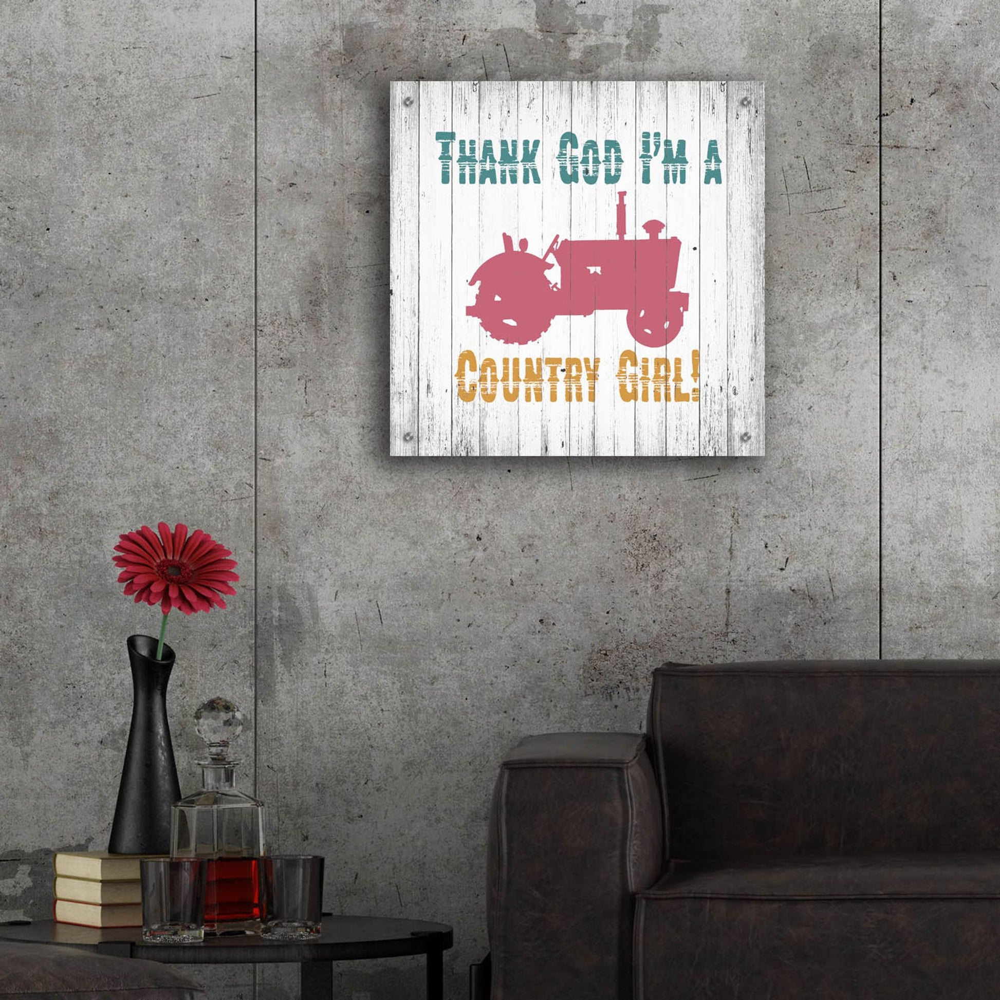 Epic Art ' Country Girl' by Alicia Soave, Acrylic Glass Wall Art,24x24