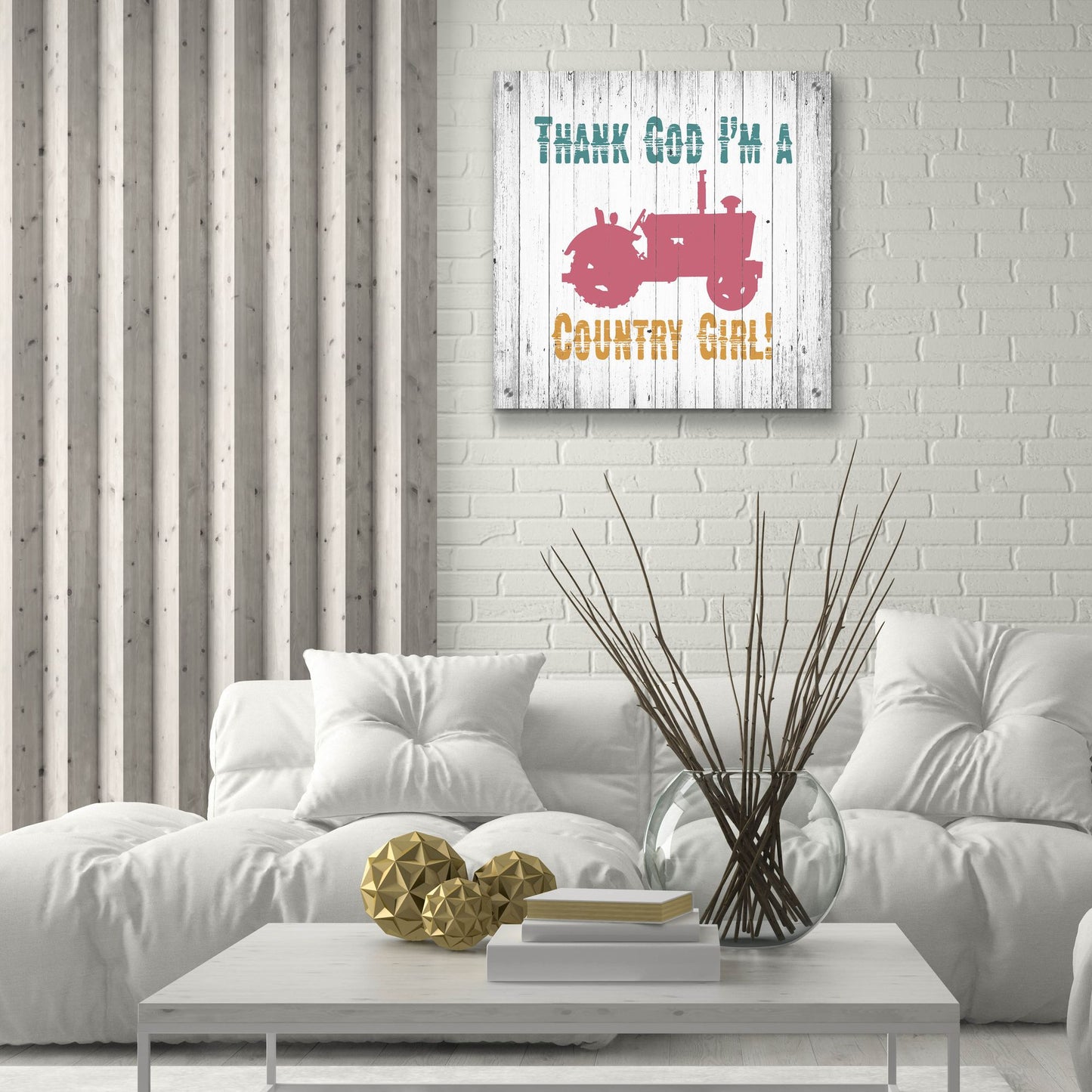 Epic Art ' Country Girl' by Alicia Soave, Acrylic Glass Wall Art,24x24