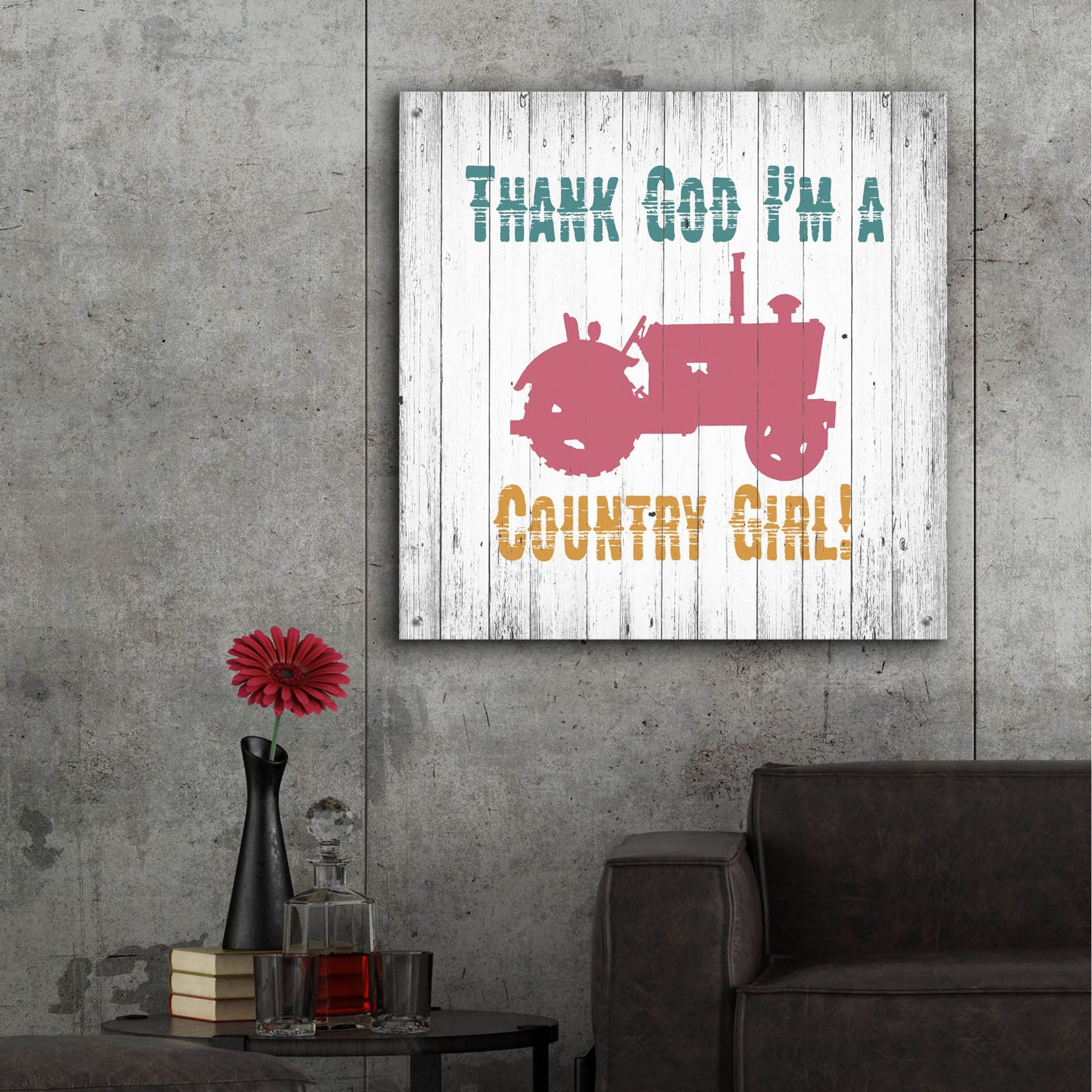 Epic Art ' Country Girl' by Alicia Soave, Acrylic Glass Wall Art,36x36