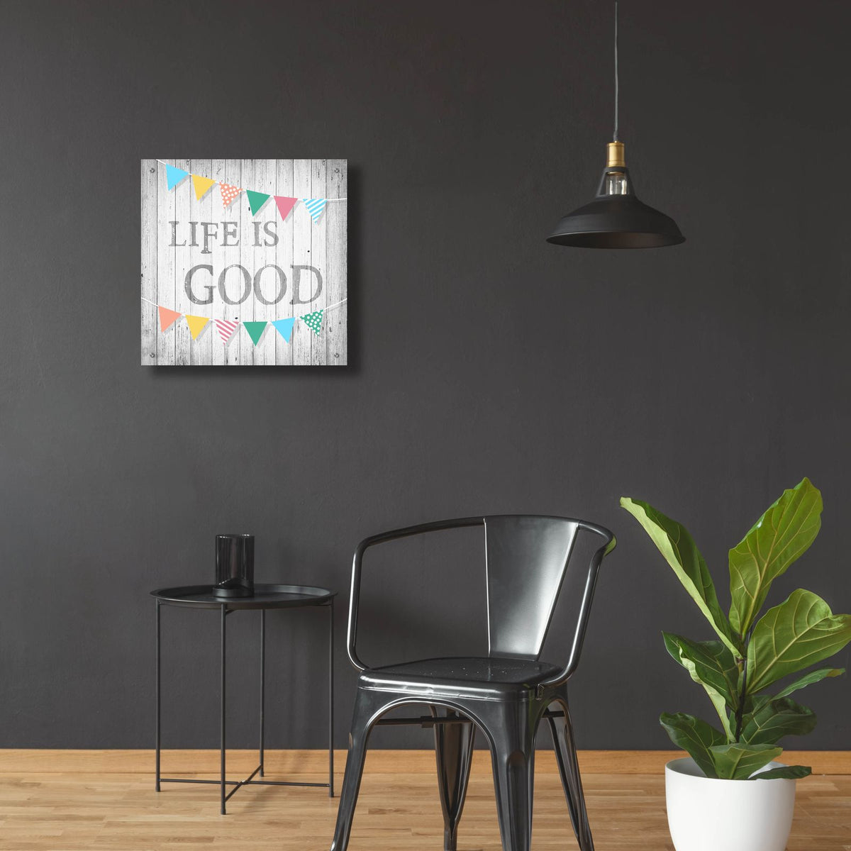 Life is Good by Alicia Soave - 24x24 acrylic wall art in a room