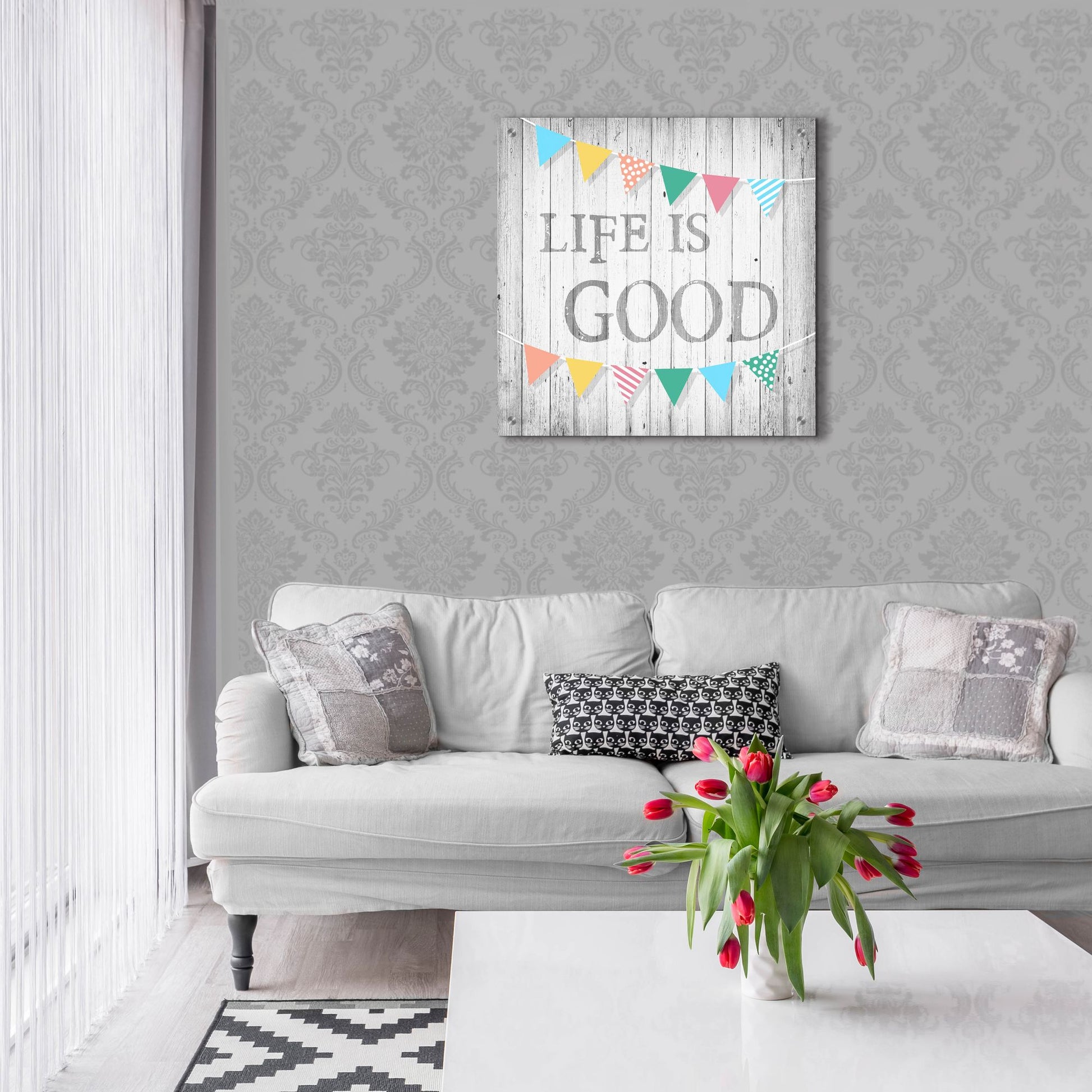 Epic Art ' Life is Good' by Alicia Soave, Acrylic Glass Wall Art,24x24