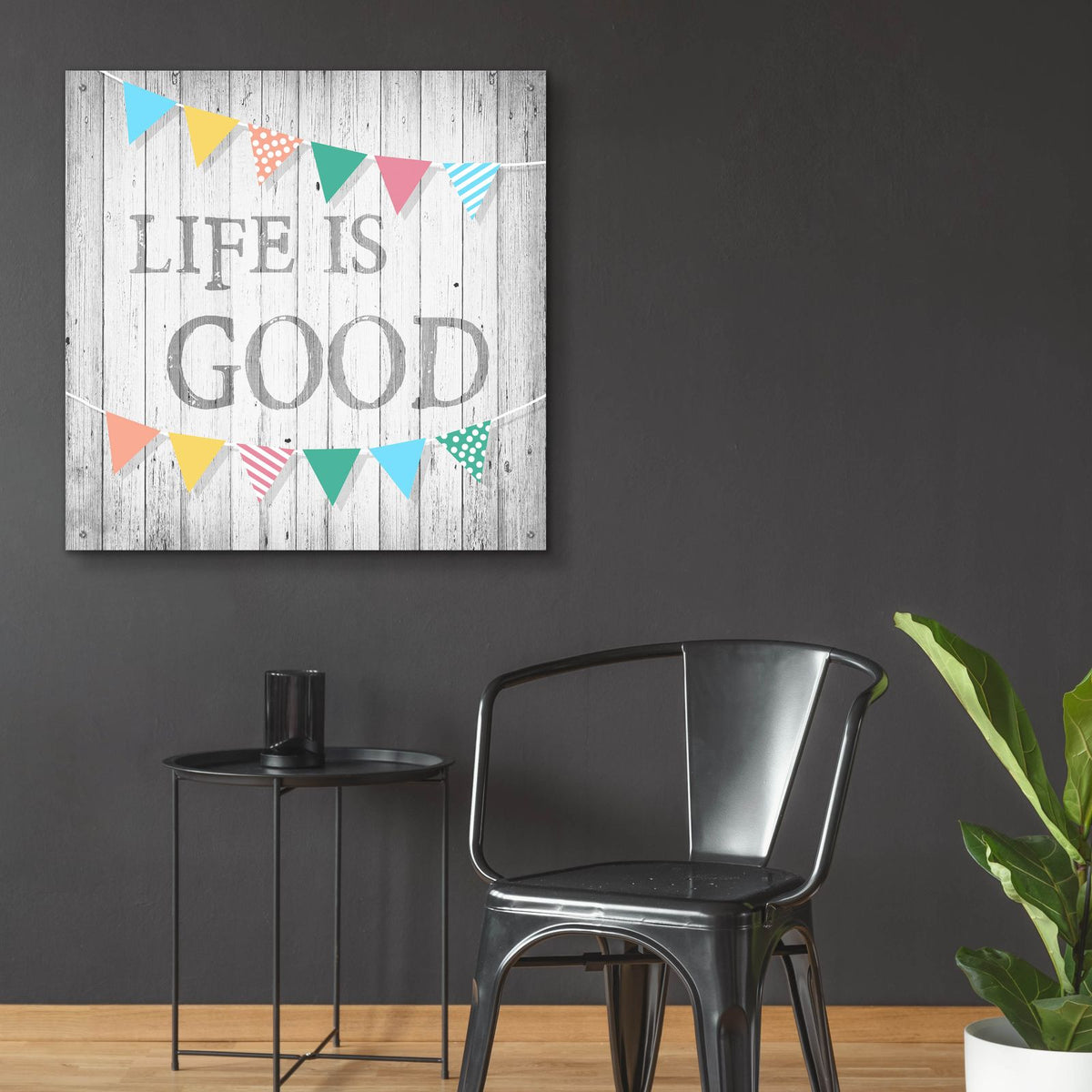 Life is Good by Alicia Soave - 36x36 acrylic wall art in a room