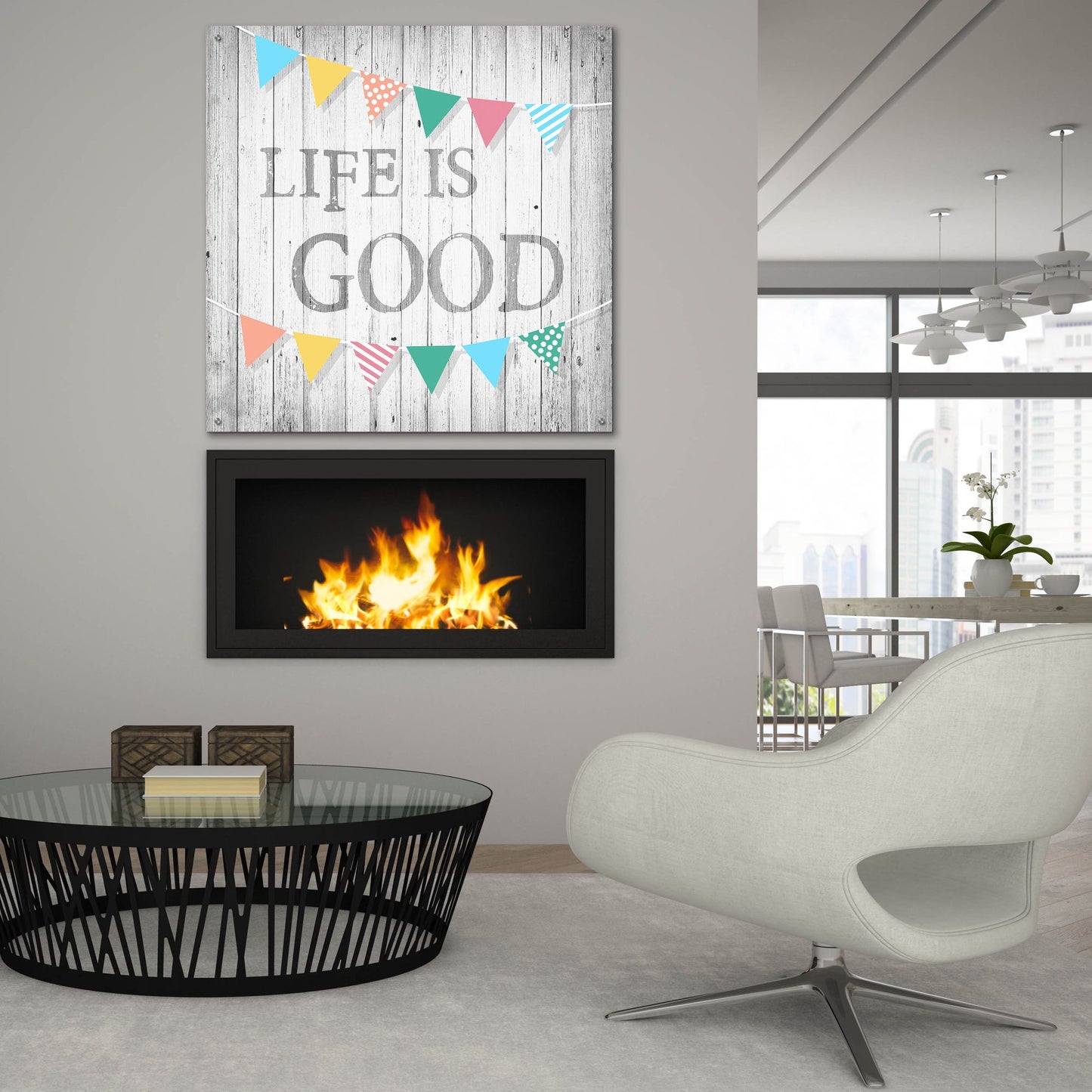 Epic Art ' Life is Good' by Alicia Soave, Acrylic Glass Wall Art,36x36