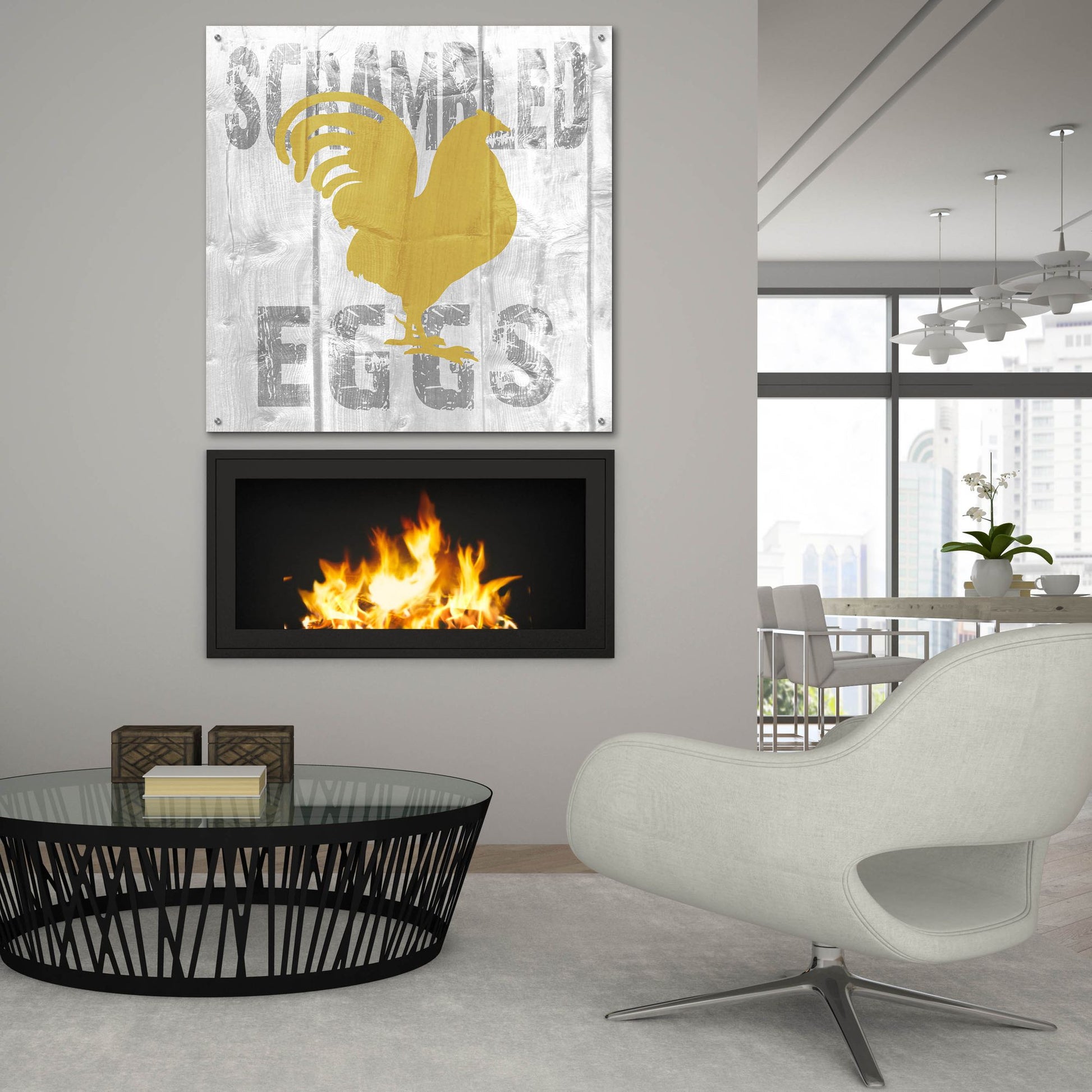 Epic Art ' Scrambled Eggs' by Alicia Soave, Acrylic Glass Wall Art,36x36