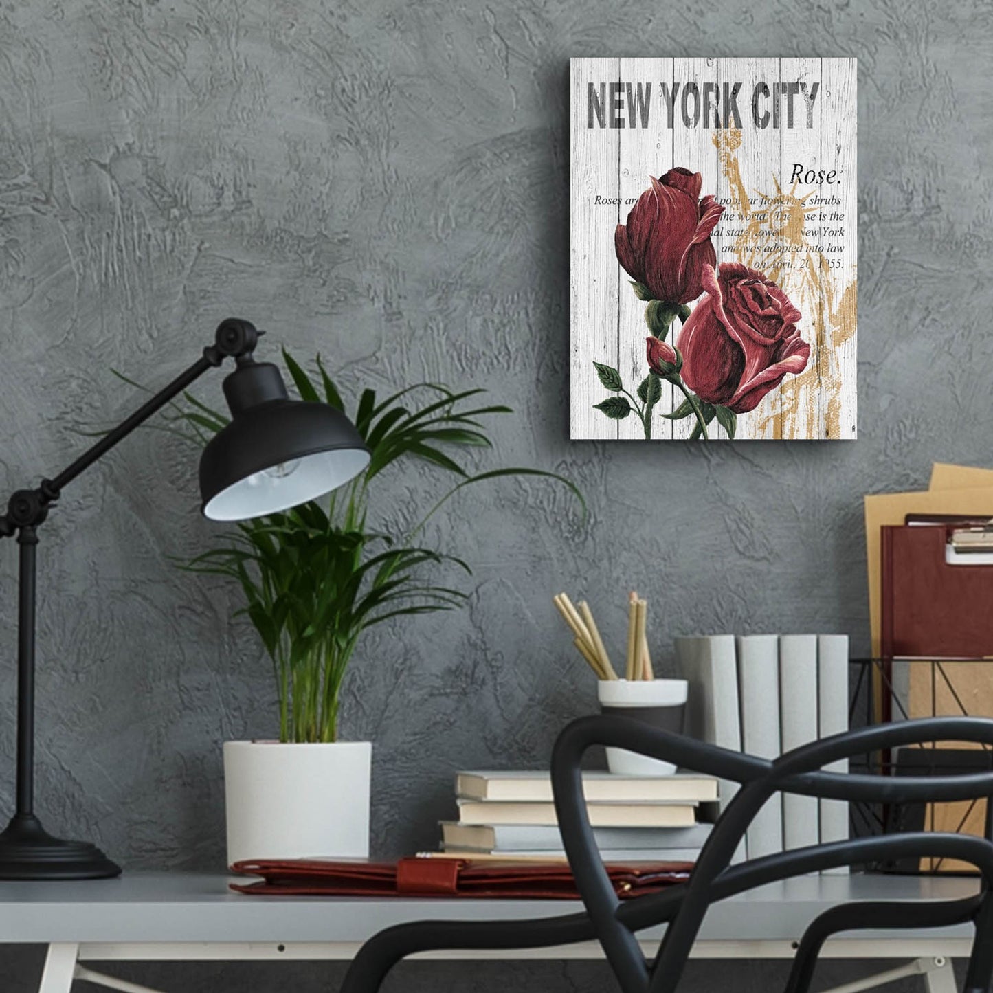 Epic Art ' New York Roses' by Alicia Soave, Acrylic Glass Wall Art,12x16