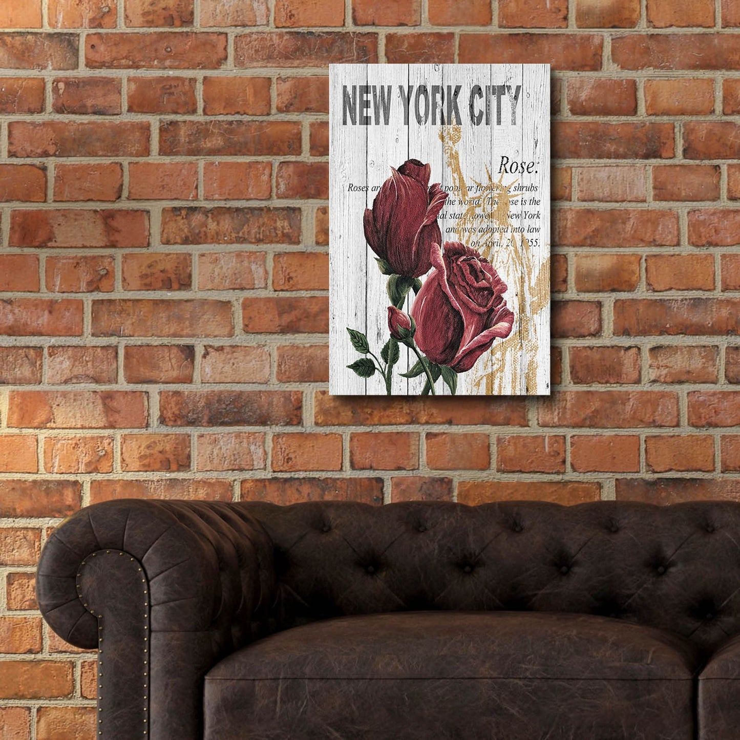 Epic Art ' New York Roses' by Alicia Soave, Acrylic Glass Wall Art,16x24