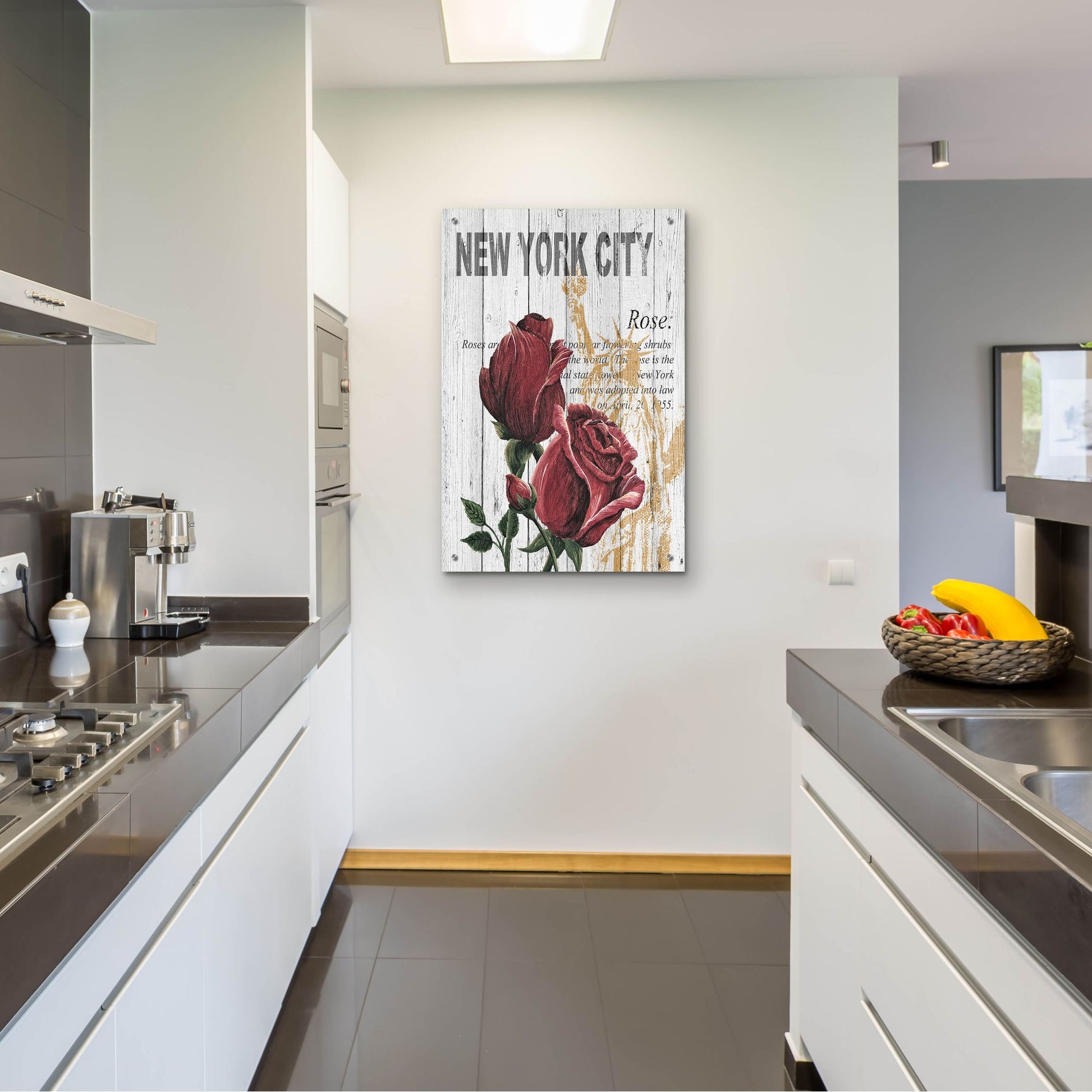 Epic Art ' New York Roses' by Alicia Soave, Acrylic Glass Wall Art,24x36