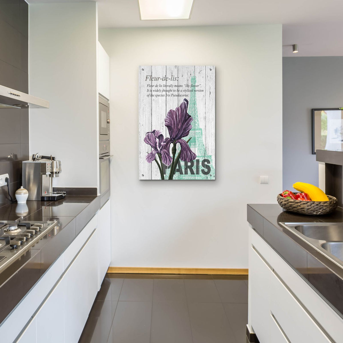 Paris Iris by Alicia Soave - 24x36 acrylic wall art in a room