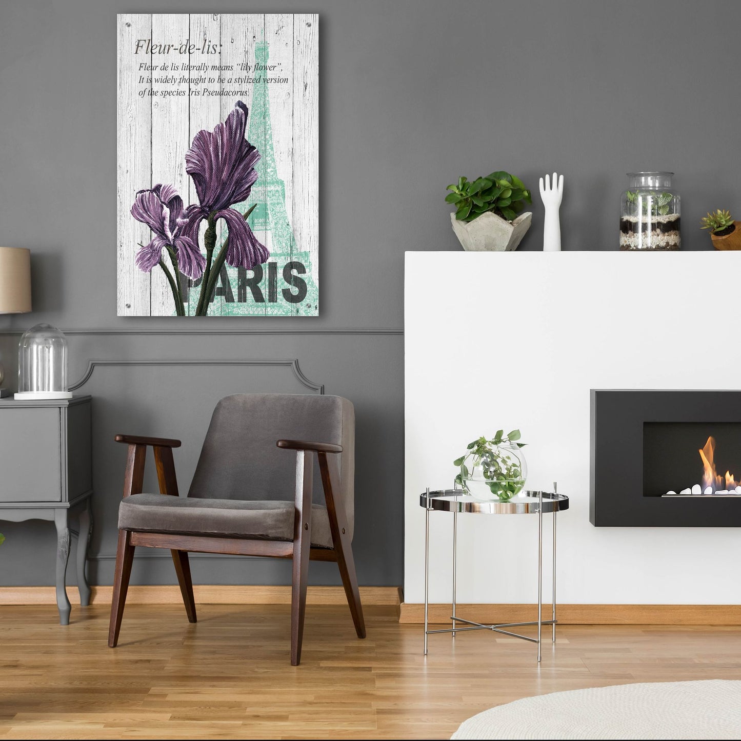 Epic Art ' Paris Iris' by Alicia Soave, Acrylic Glass Wall Art,24x36